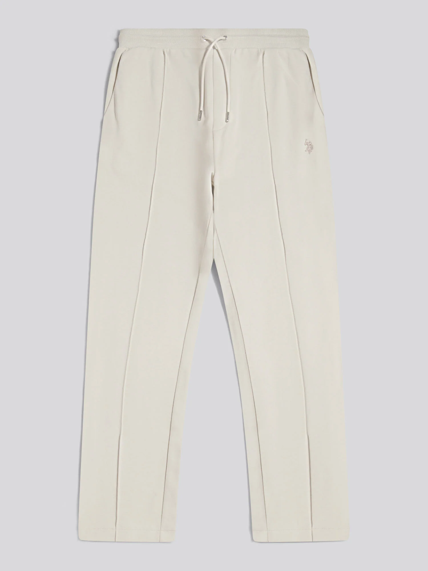 Mens Interlock Pintuck Joggers Beige - Image 5