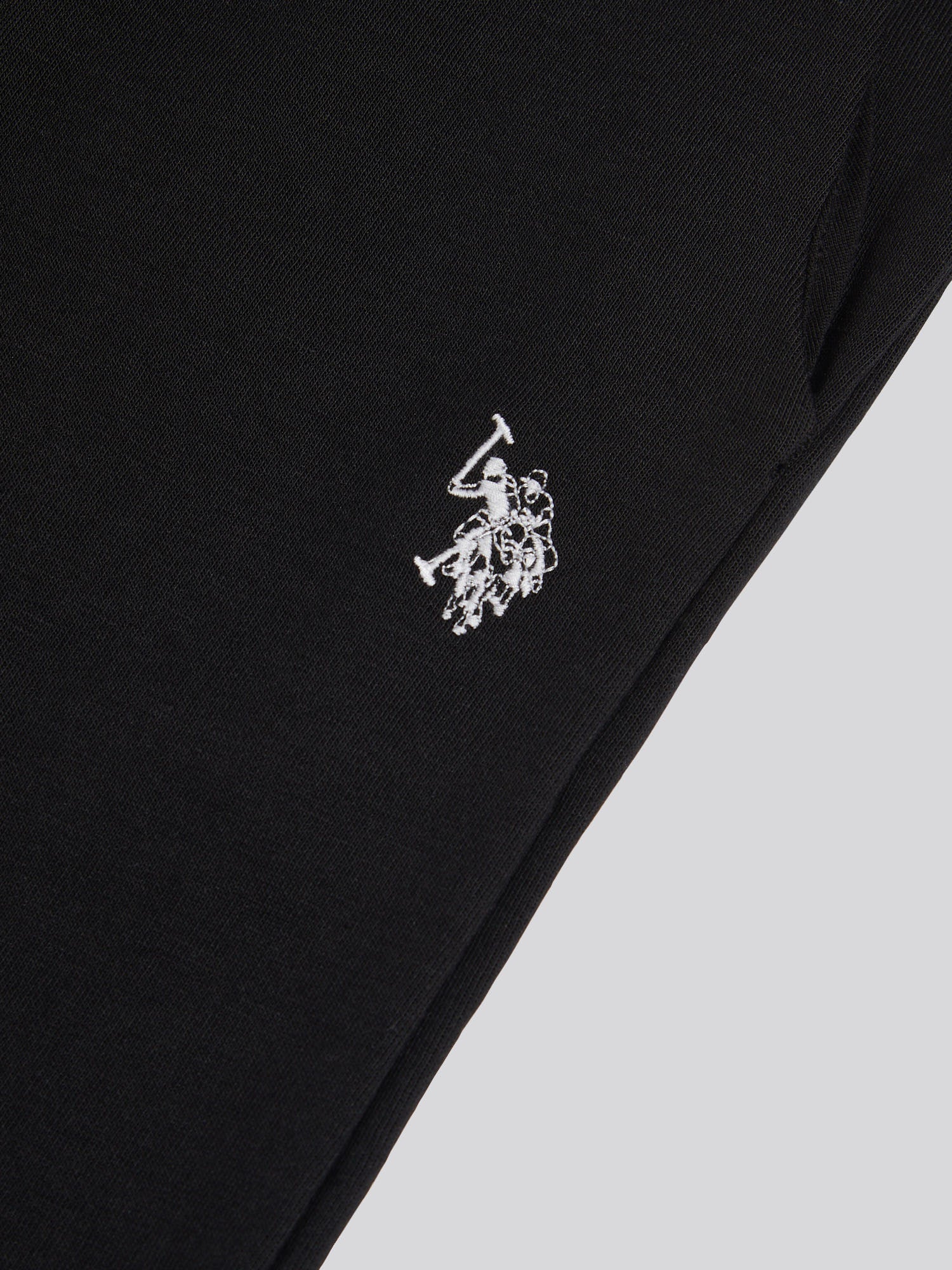Mens Interlock Pintuck Joggers Black Bright White DHM - Image 7