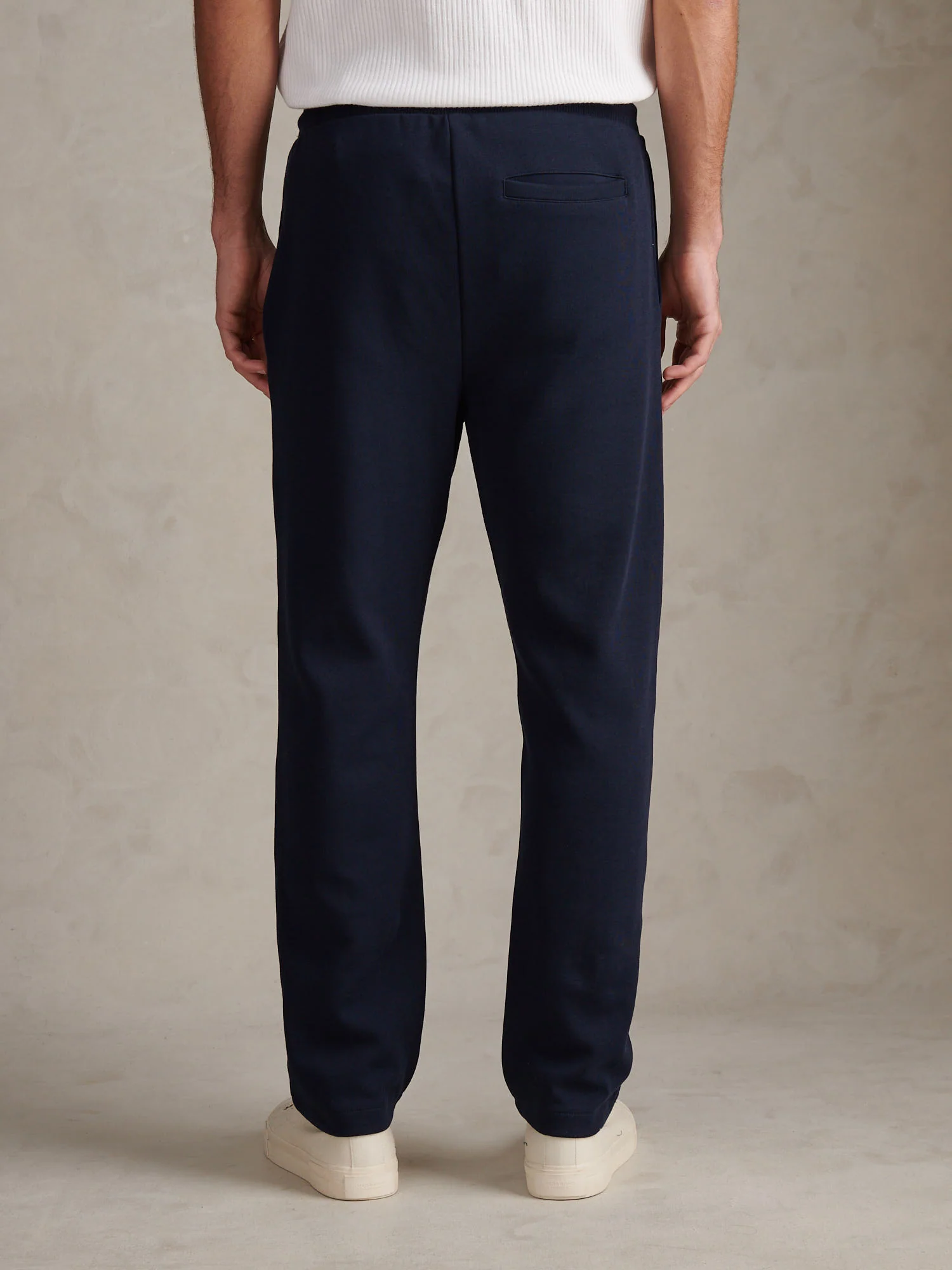 Mens Interlock Pintuck Joggers Dark Sapphire Navy - Image 4