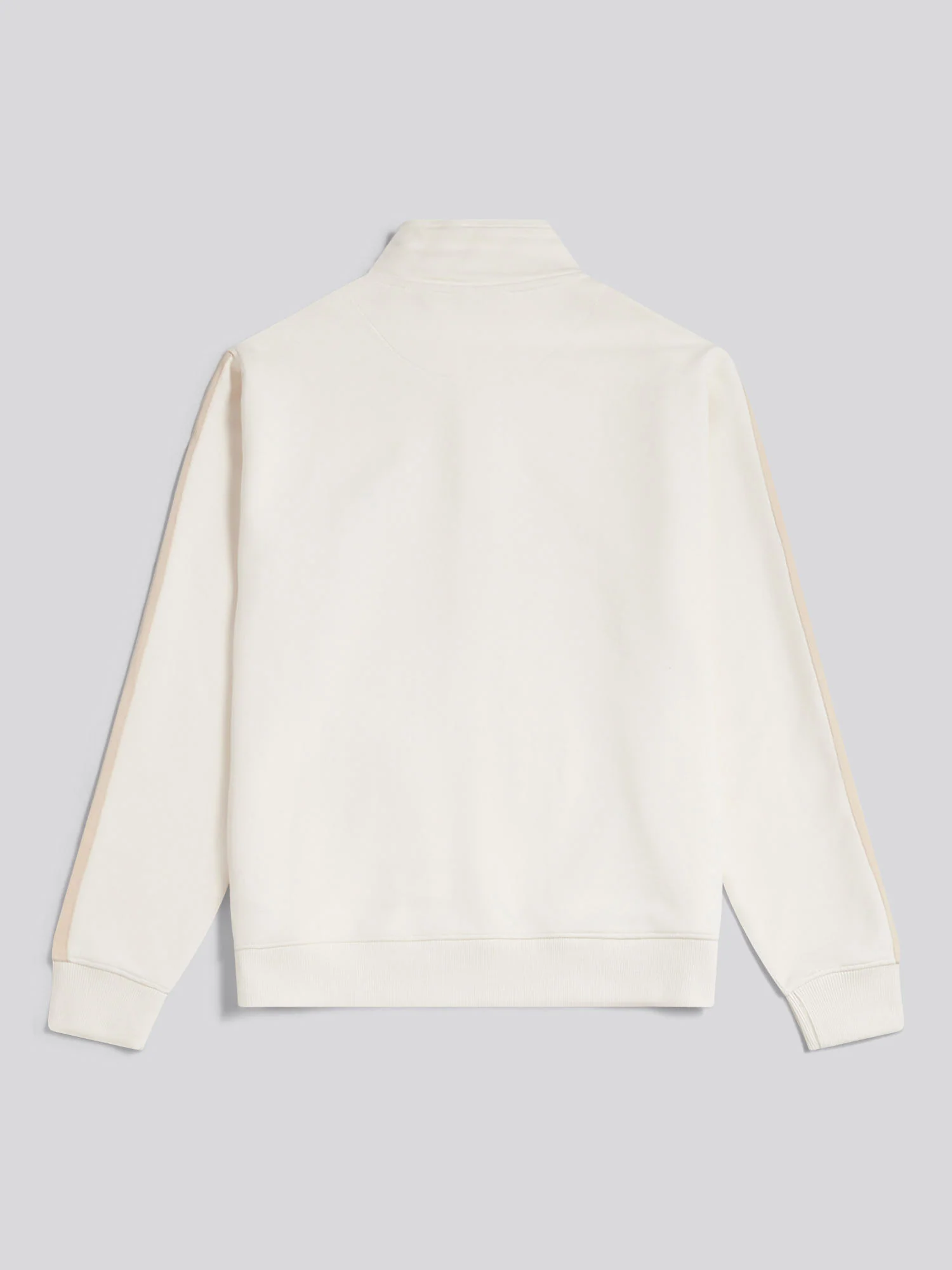 Mens Interlock Taped Funnel Sweatshirt Whisper White - Image 6