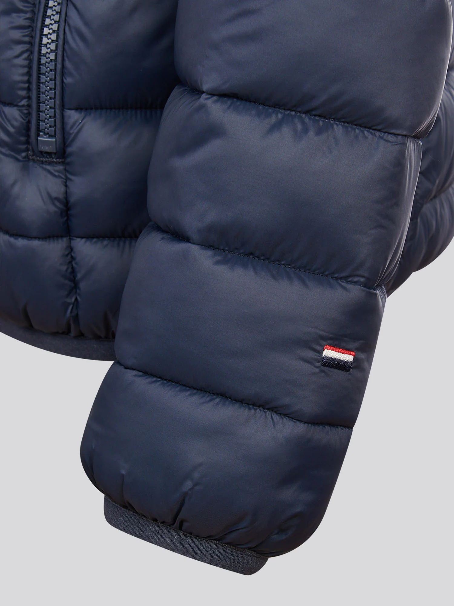 Boys Lightweight Quilted Jacket Dark Sapphire Navy / Haute Red DHM - Image 10
