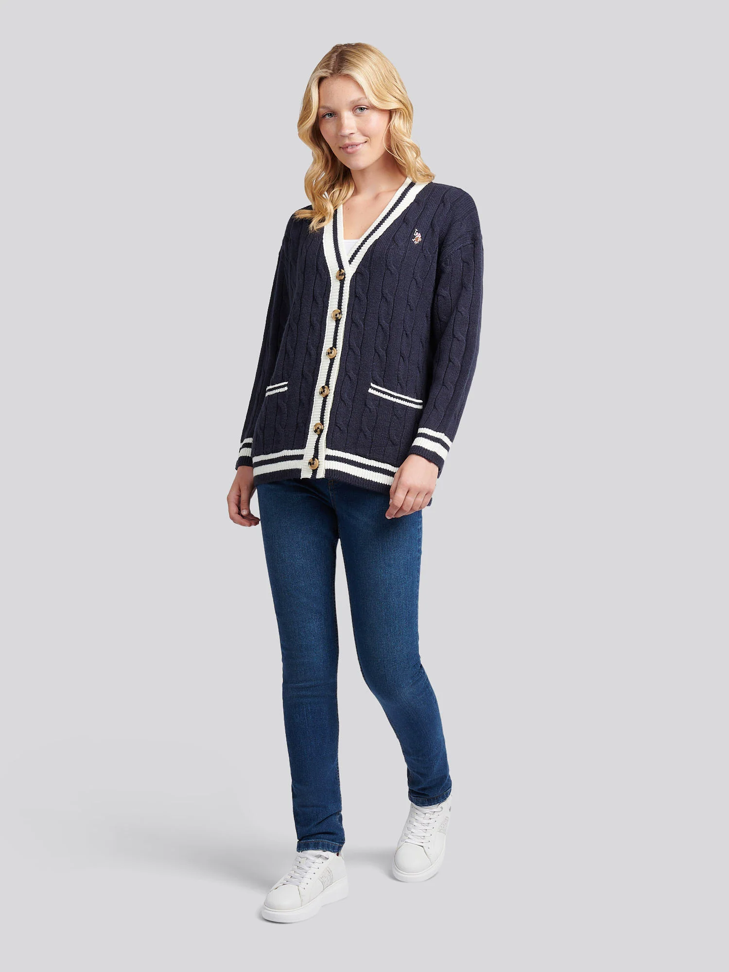 Longline Cardigan Cardigan Navy Iris - Image 3