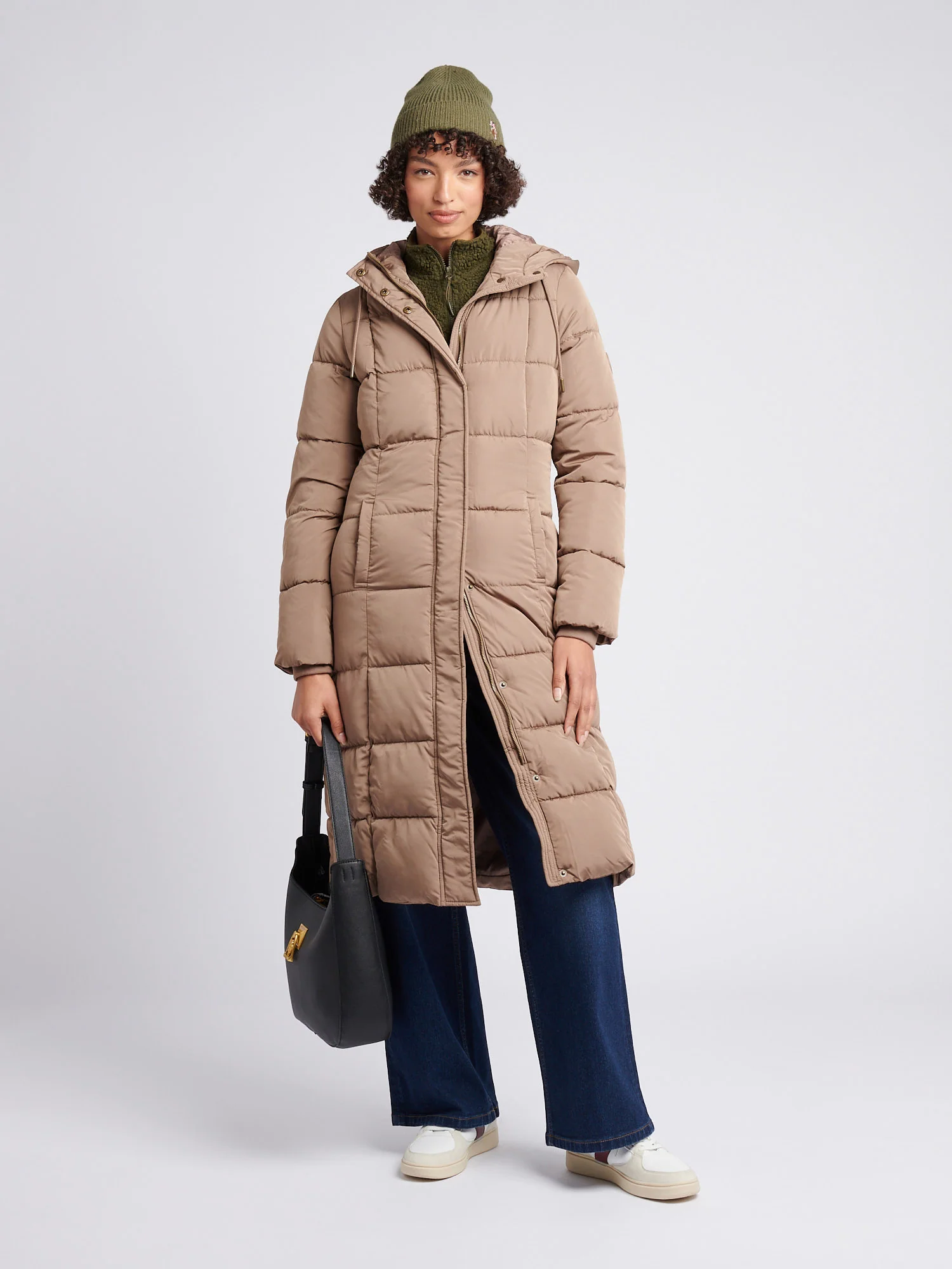 Longline Square Quilt Puffer Płaszcz Bezpłatny - Image 3
