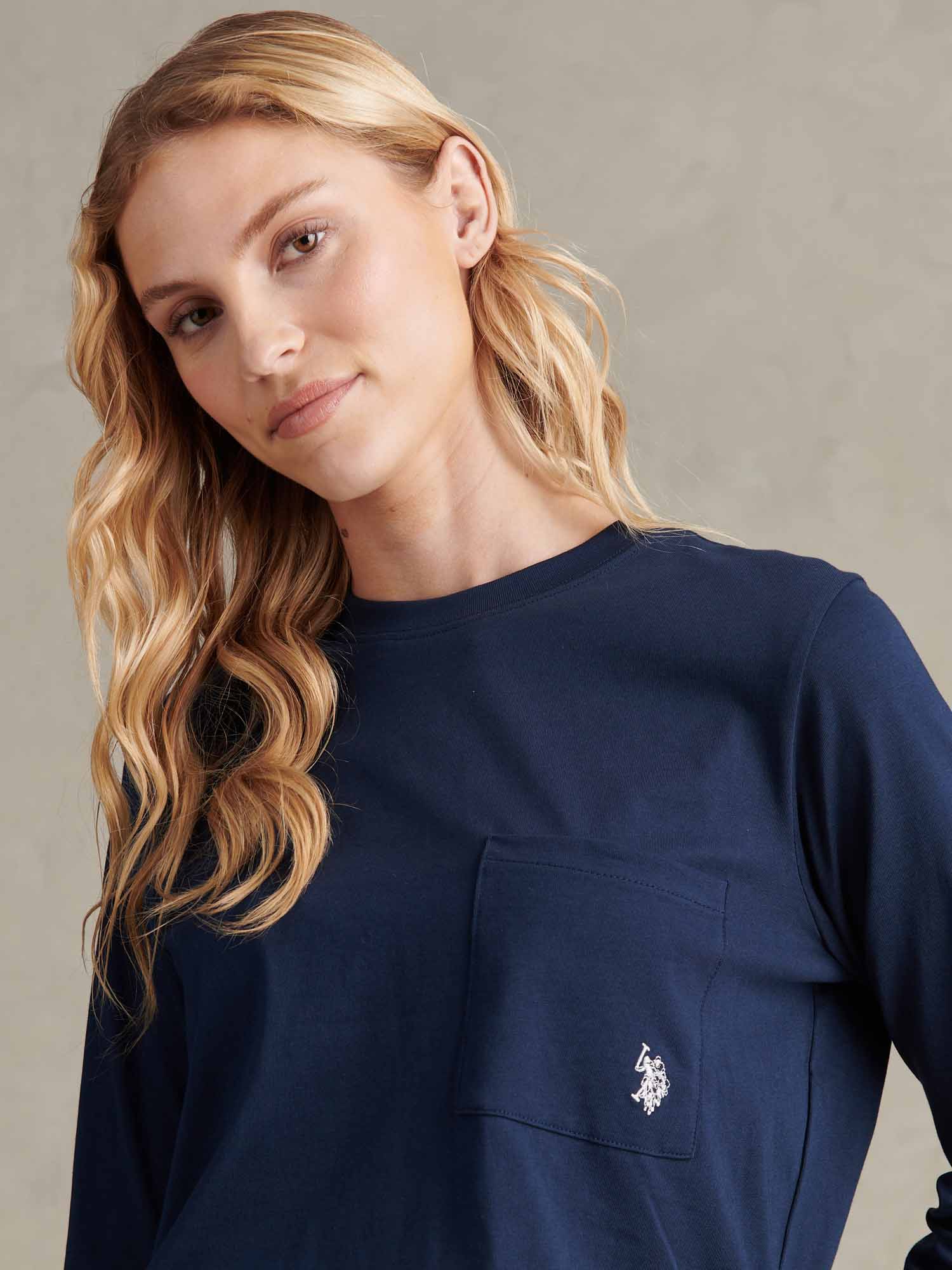LS Pocket Tee Navy Iris - Image 2