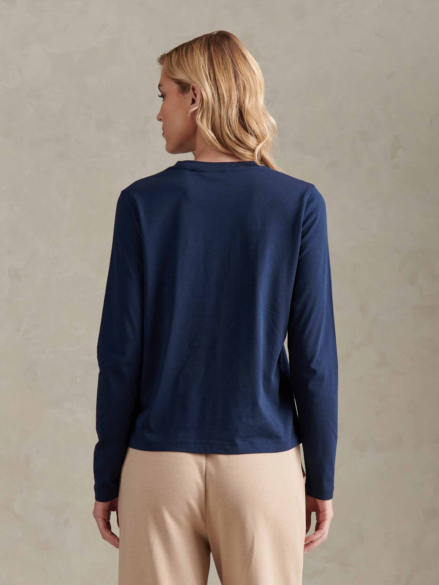 LS Pocket Tee Navy Iris - Image 4
