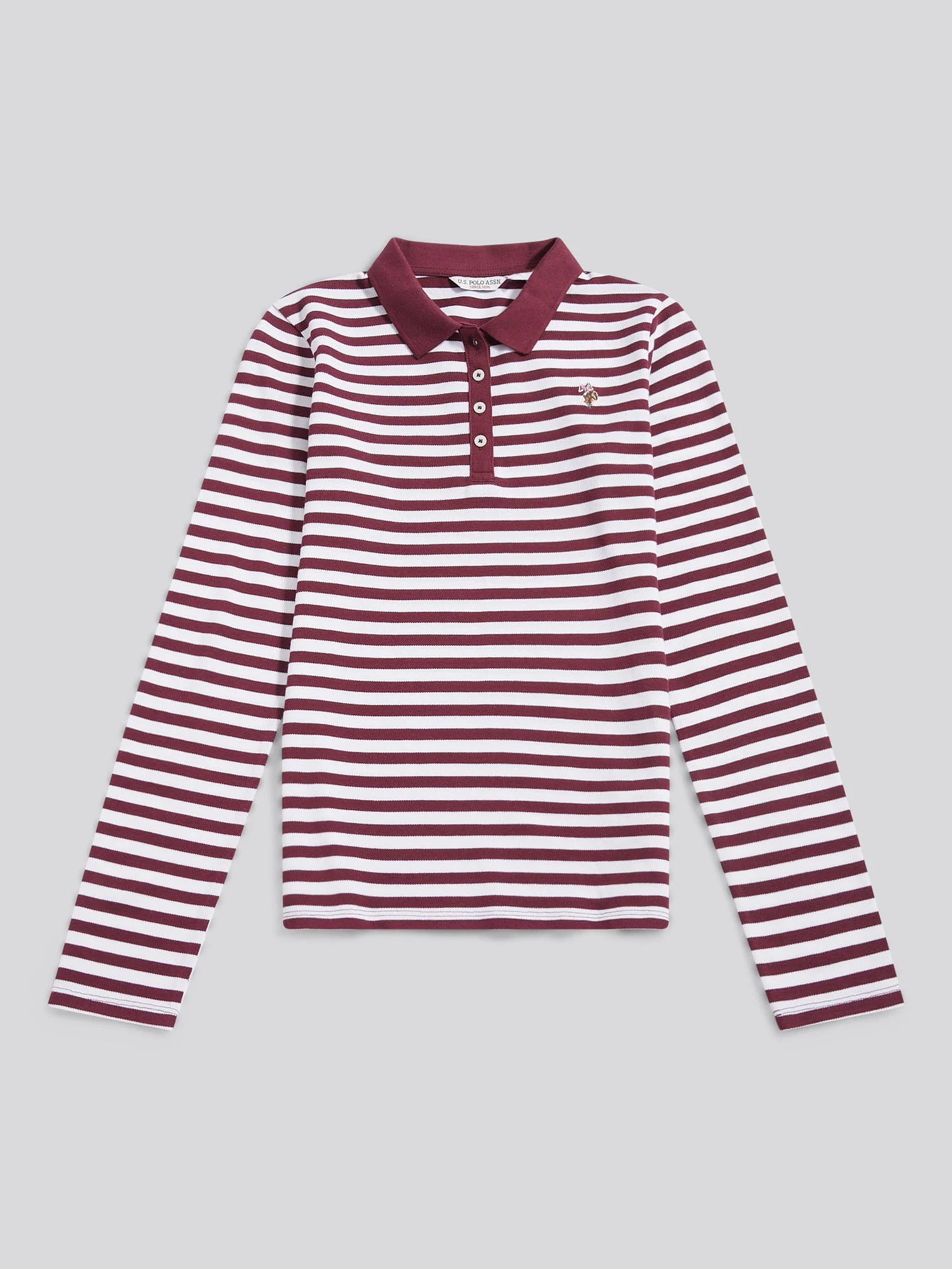 LS Stripe Contrast Kołnierz Polo Koszulka - Image 6