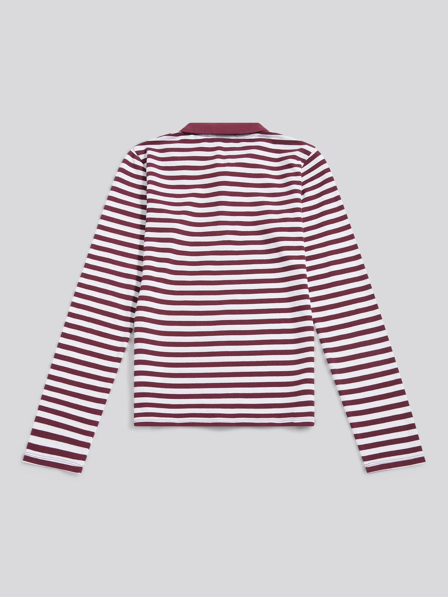 LS Stripe Contrast Kołnierz Polo Koszulka - Image 7