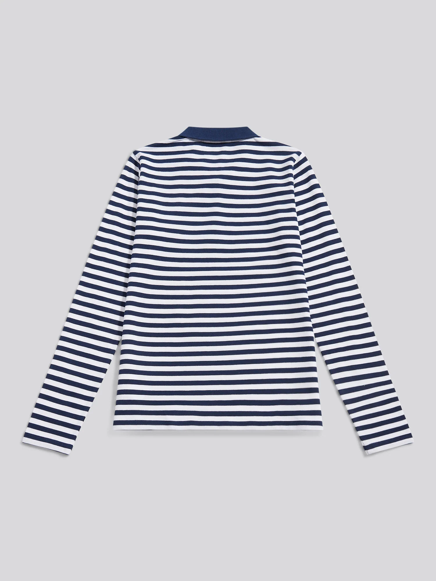 LS Stripe Contrast Kołnierz Polo koszulka granatowa tęczówka - Image 6