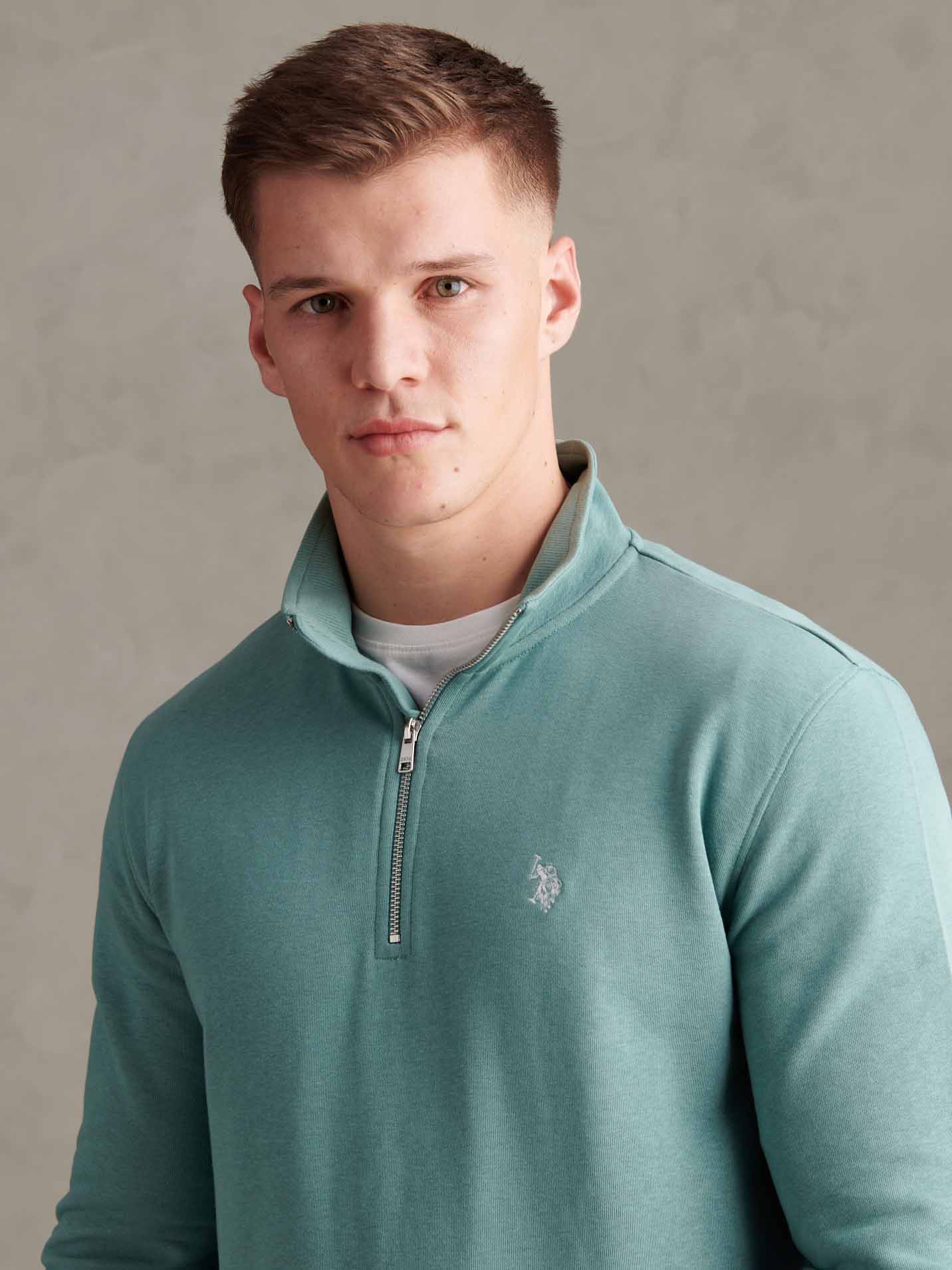 Mens 1/4 Zip Sweatshirt Arctic - Image 2