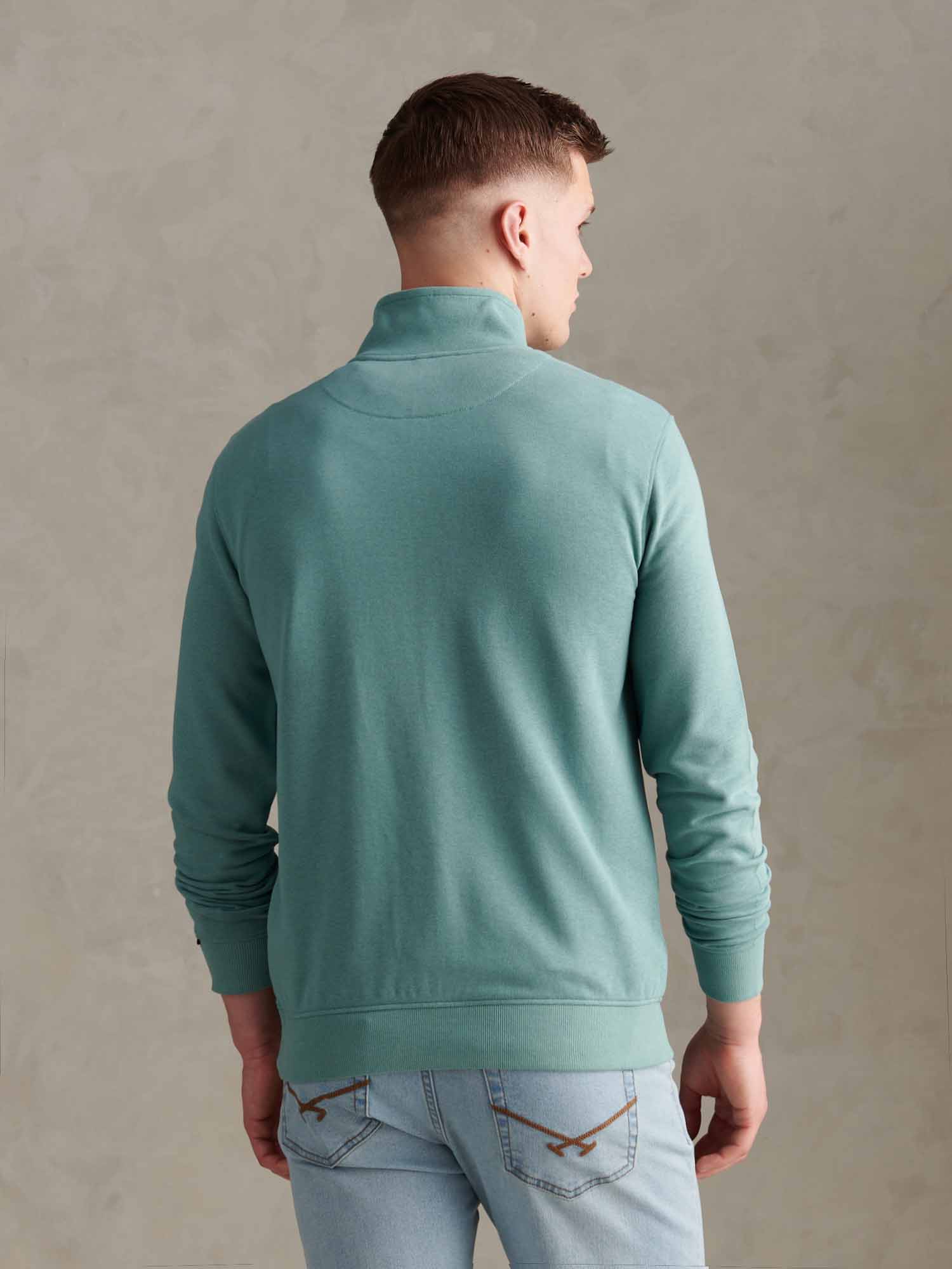 Mens 1/4 Zip Sweatshirt Arctic - Image 4