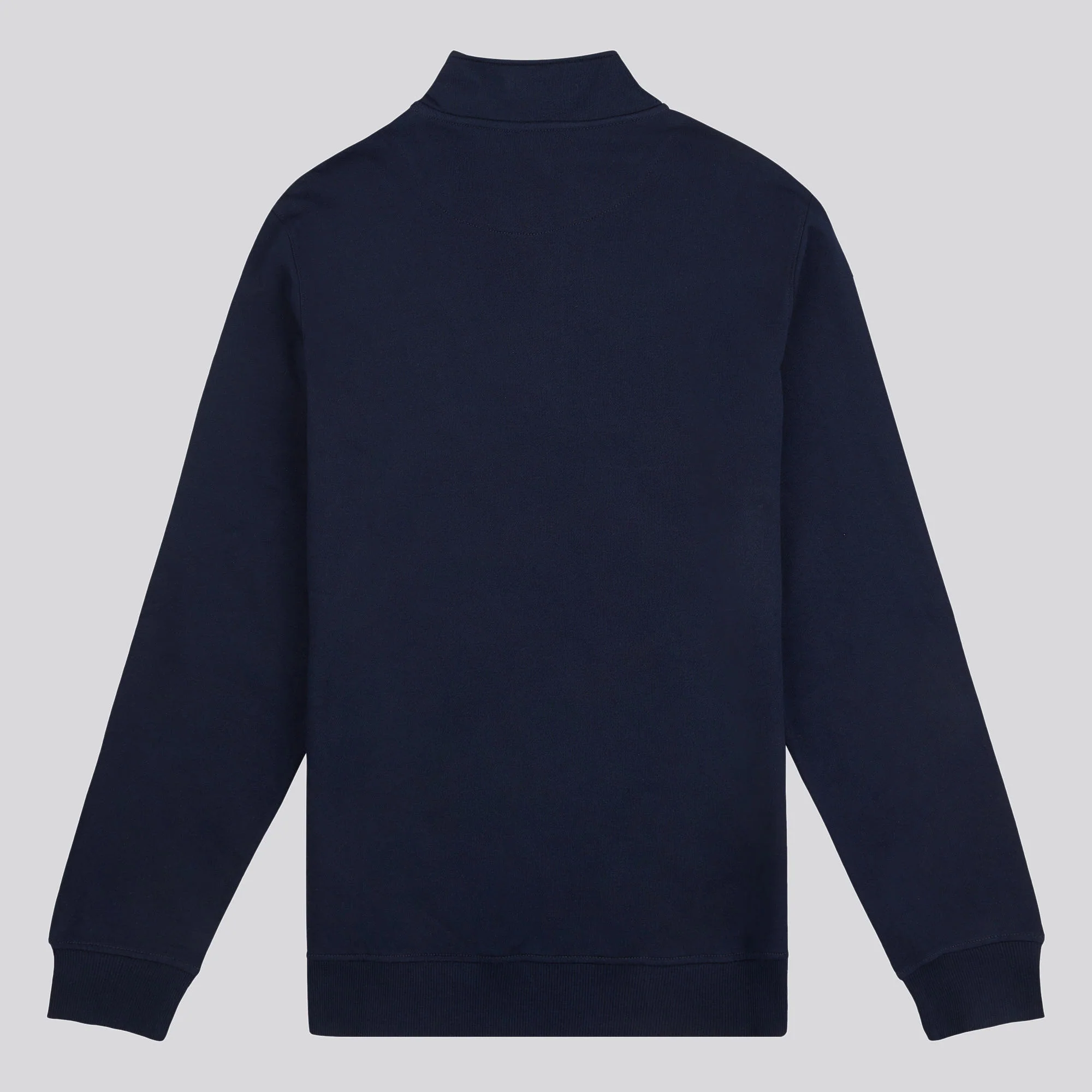 Męskie 1/4 bluza z suwakiem w ciemnym szafirowym granatowym/haute czerwonym DHM - Image 7