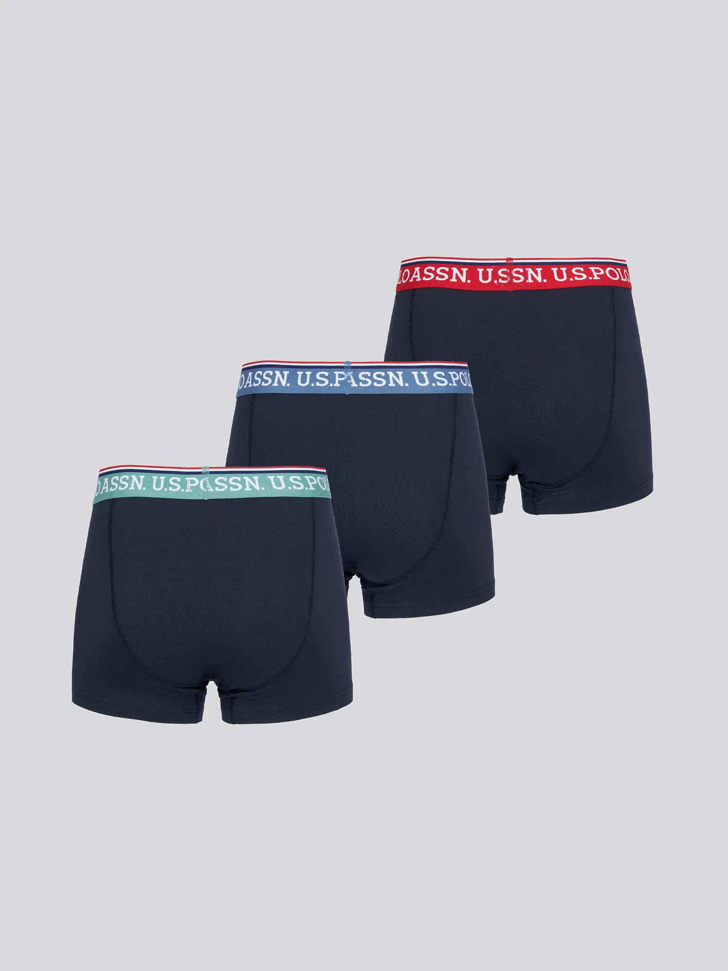 Mens 3 Pack Brand Bokser Shorts w ciemnym szafirowym marynarce wojennej - Image 14