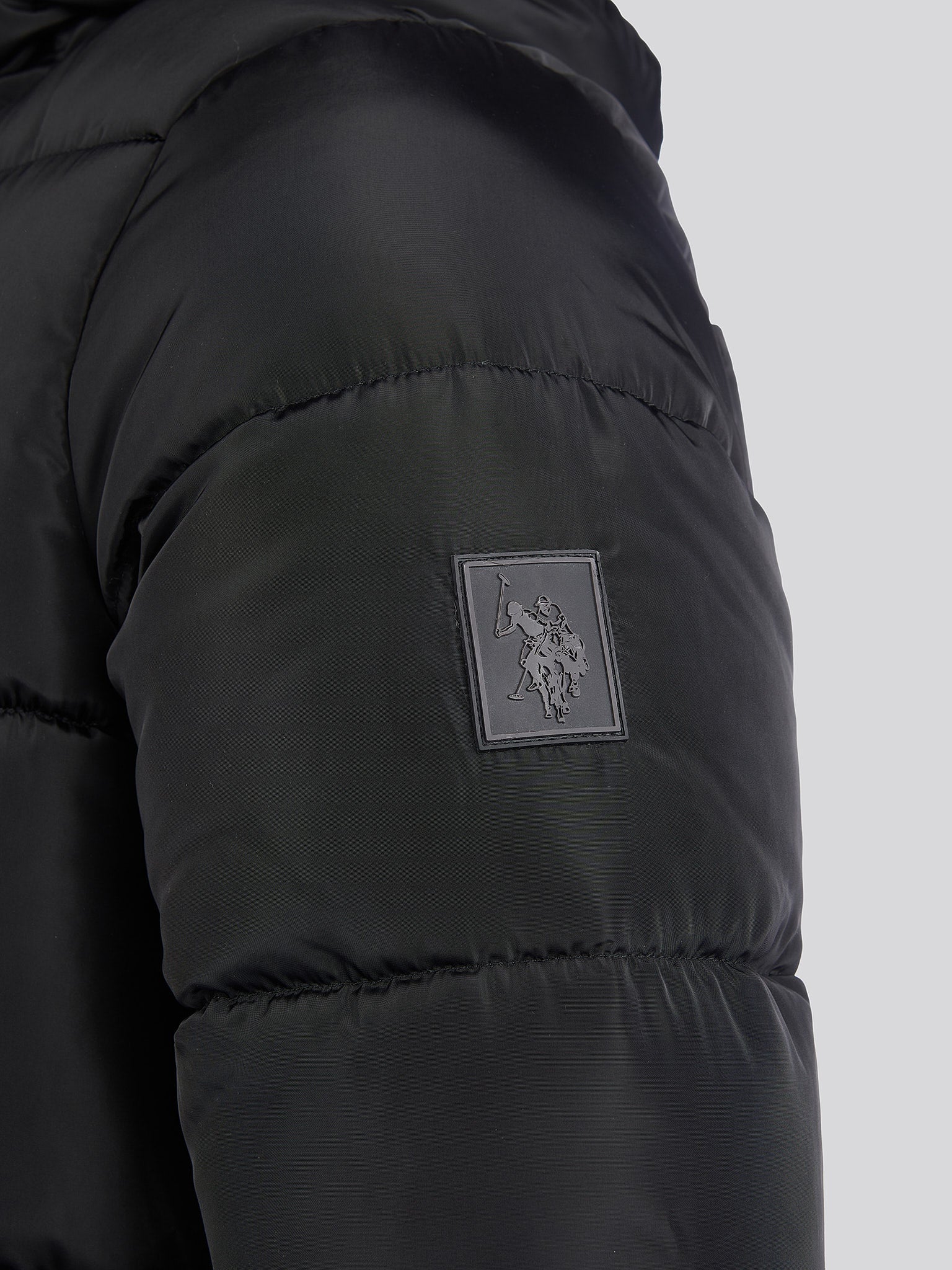 Mens Classic Longline Puffer Kurtka w kolorze czarnym - Image 11