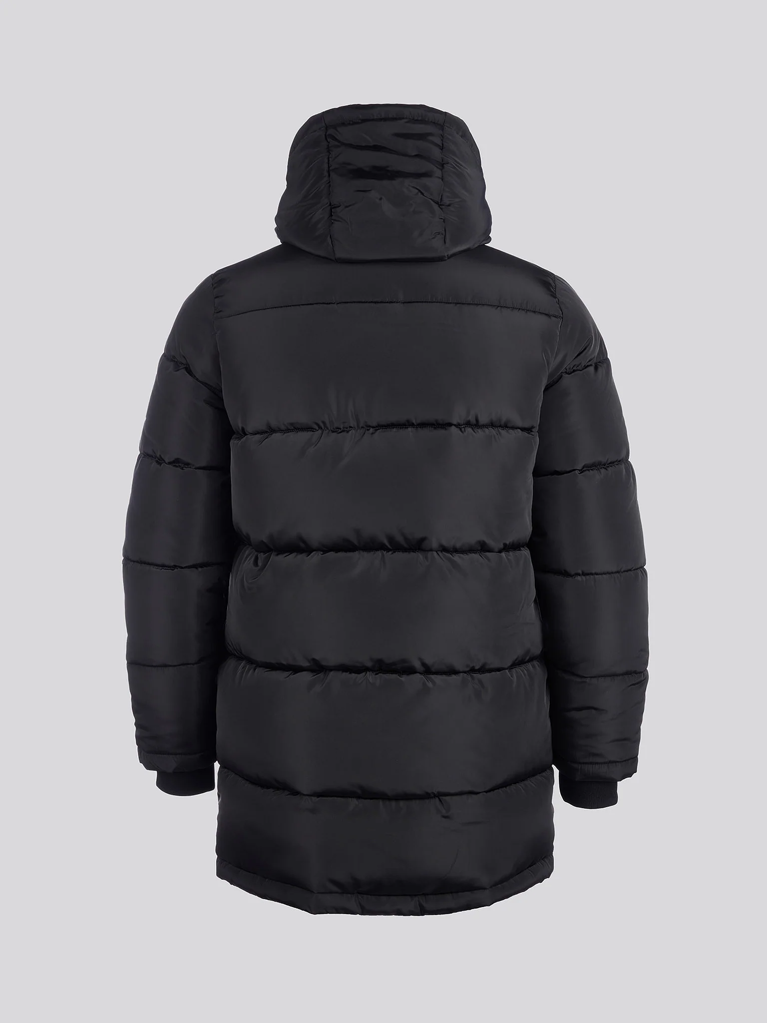Mens Classic Longline Puffer Kurtka w kolorze czarnym - Image 8