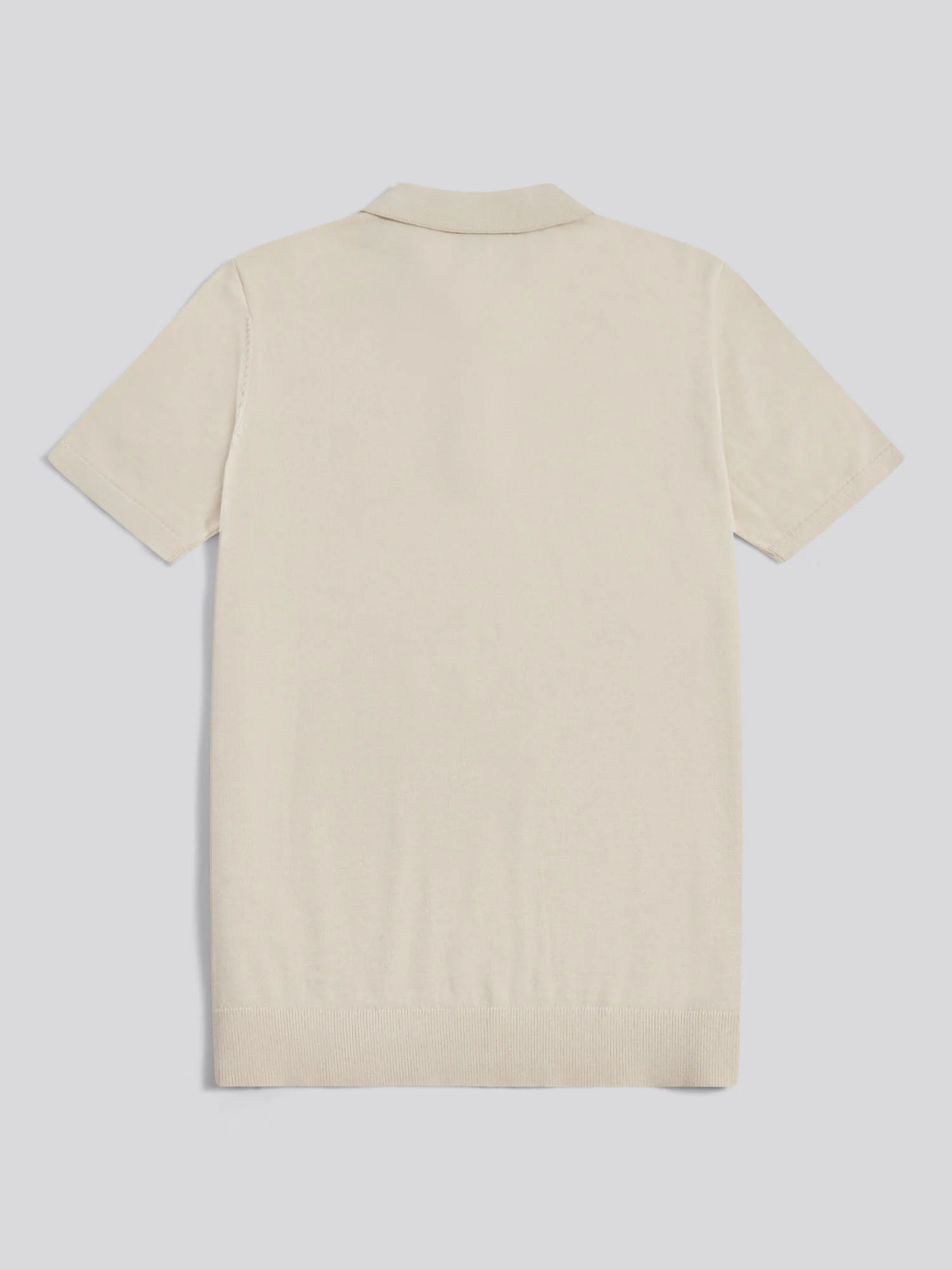 Mens Combed Cotton Polo Shirt Beige - Image 7