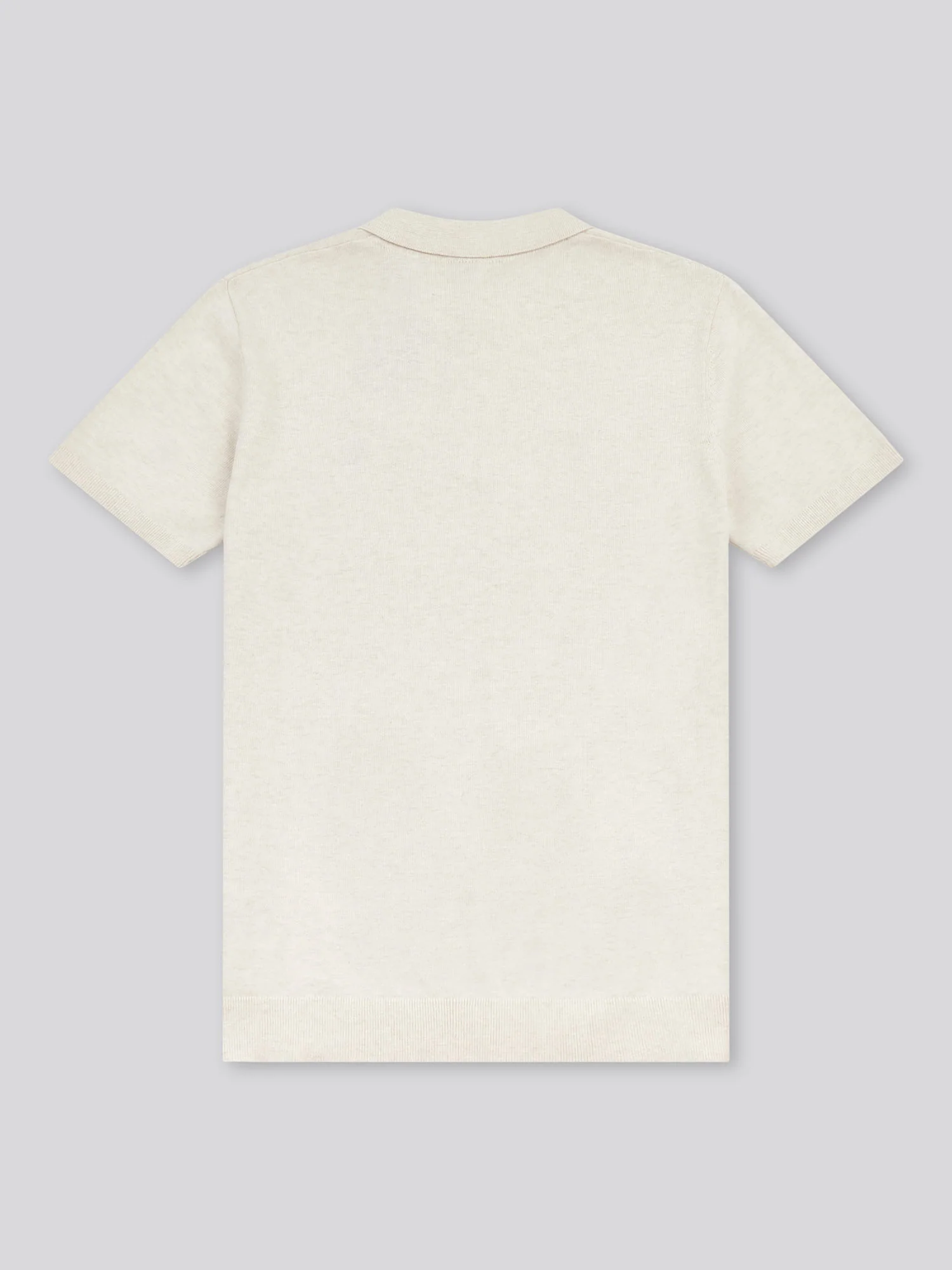 Mens Combed Cotton Polo Shirt Birch Marl - Image 6