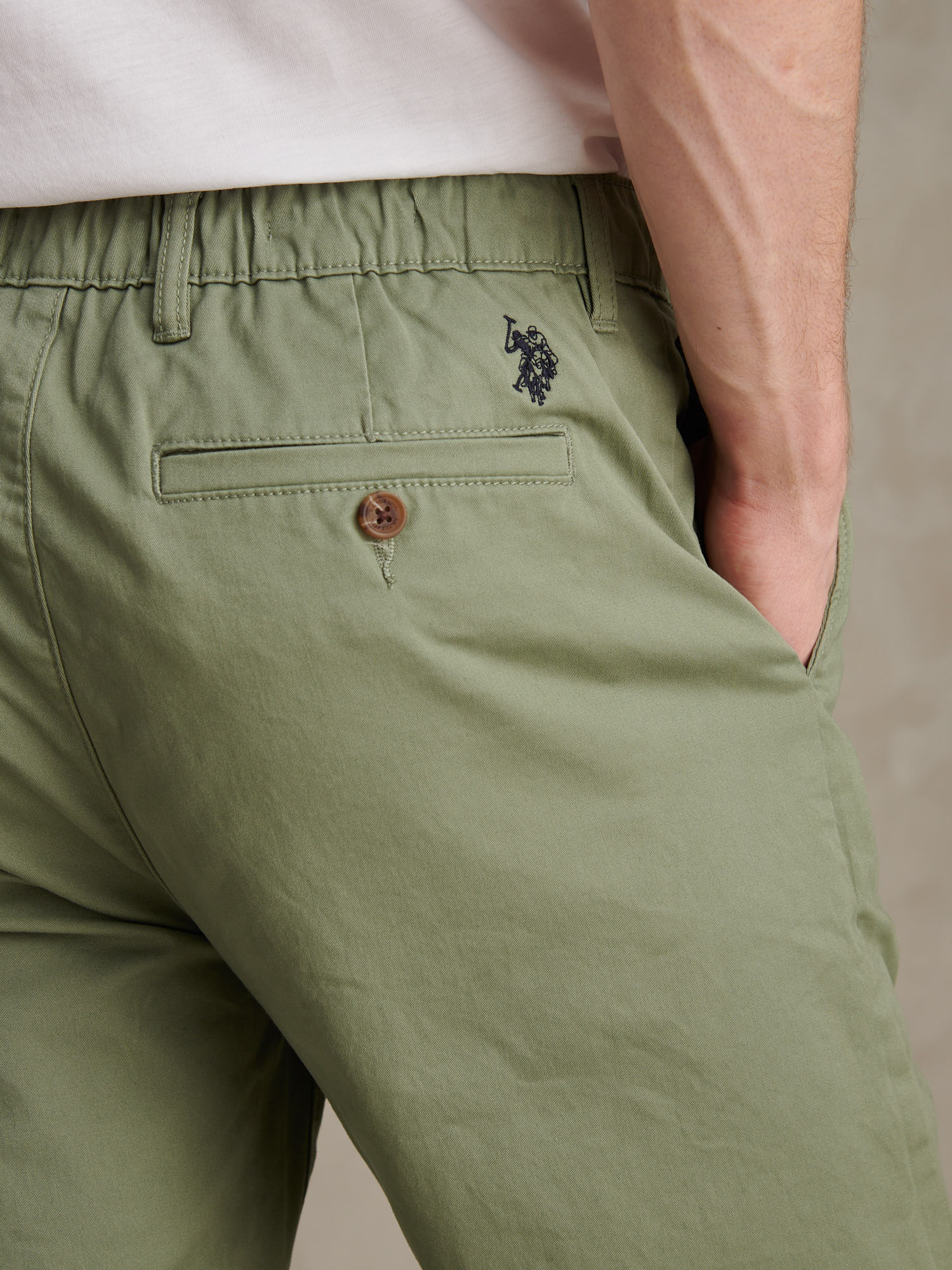 Mens Comfort Waist Classic Chino Sea Spray - Image 2
