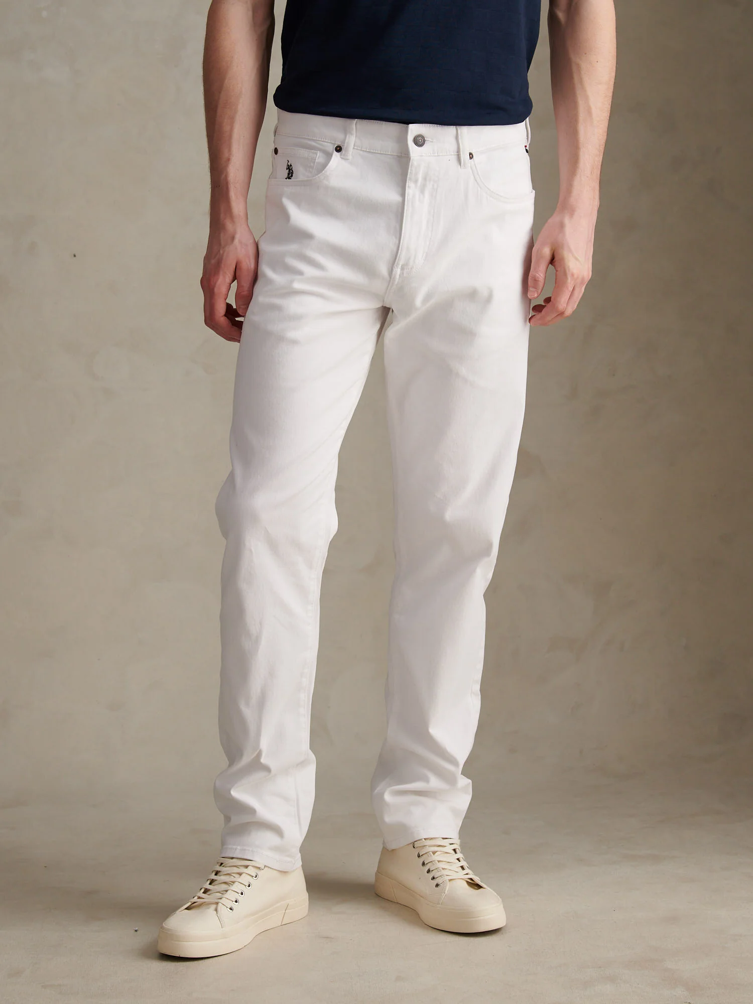 Mens Core 5 Pocket Trousers Bright White