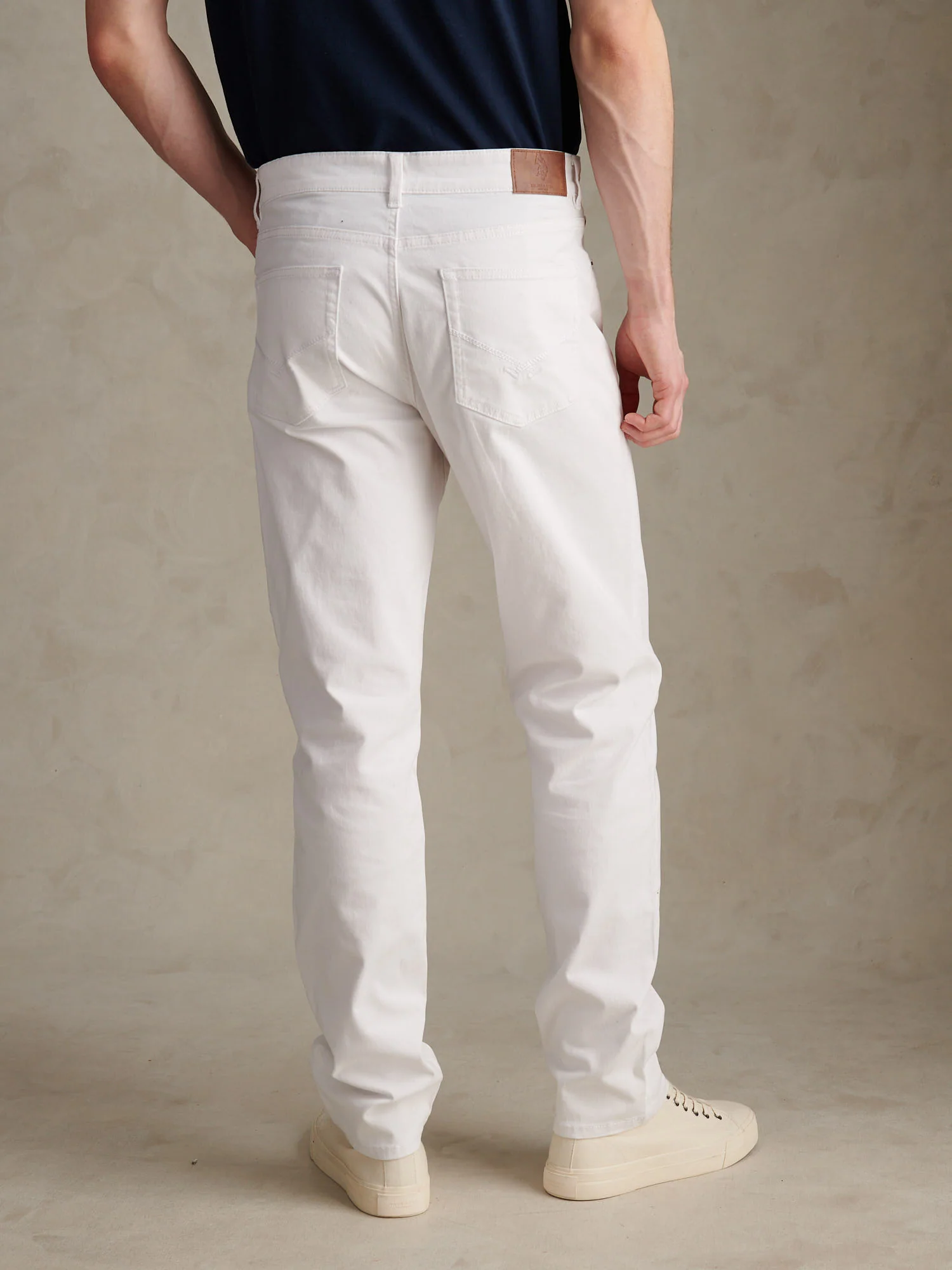 Mens Core 5 Pocket Trousers Bright White - Image 4