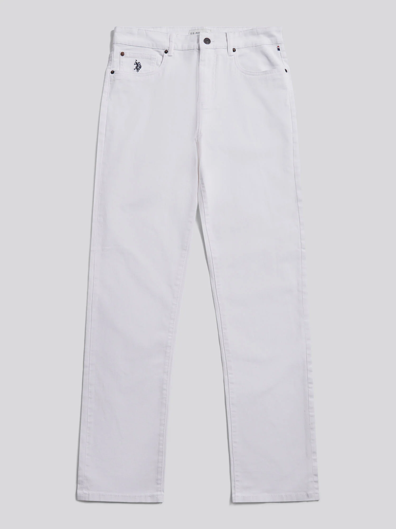 Mens Core 5 Pocket Trousers Bright White - Image 6
