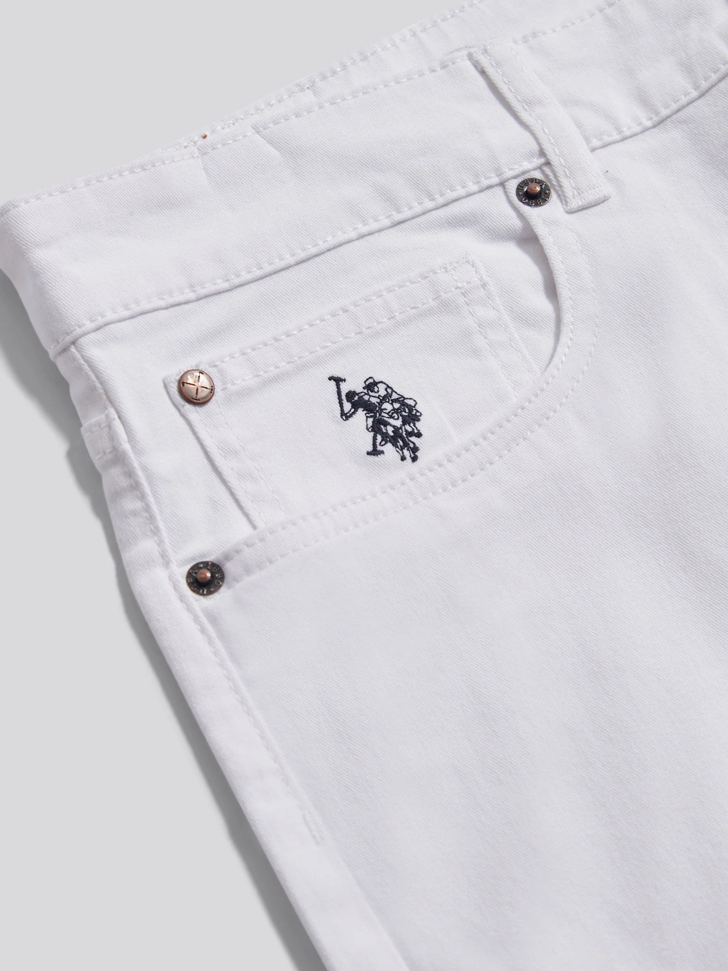 Mens Core 5 Pocket Trousers Bright White - Image 8