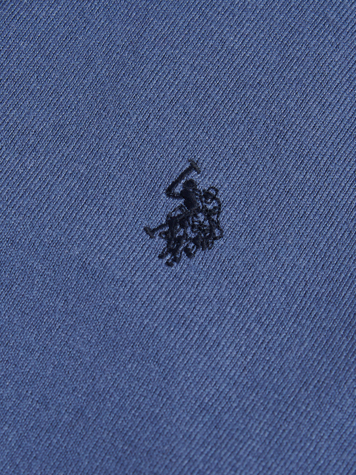 Męski bawełniany lejek szyja 1/4 zip dzianina w vintage Indigo - Image 7