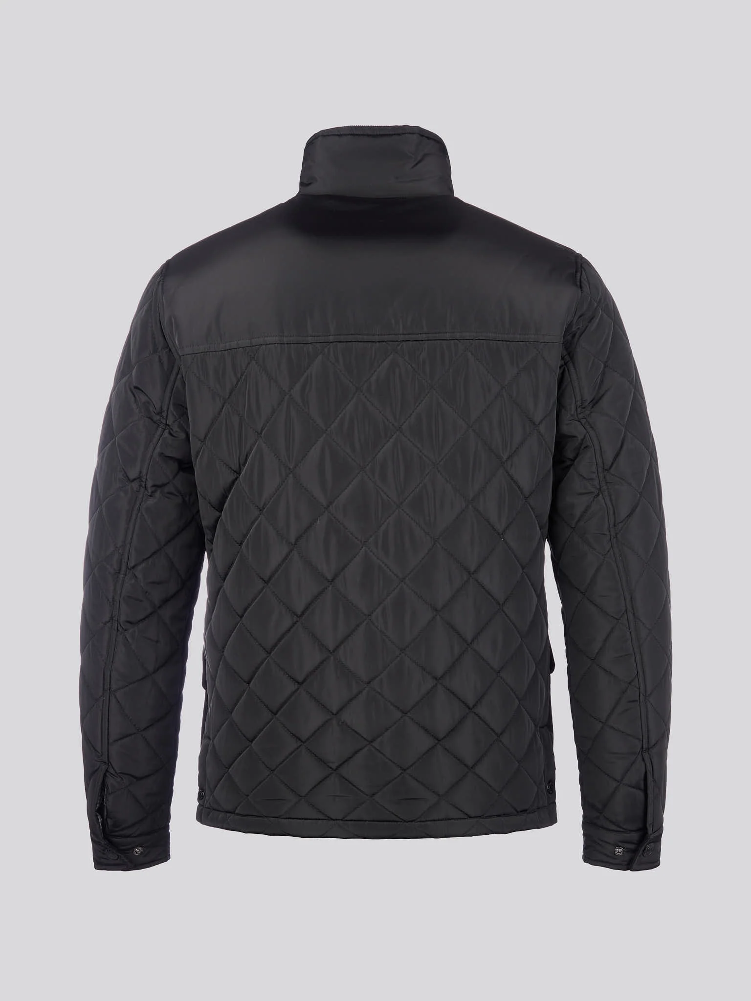 Mens Diamond Quilded Kurtka lejka w kolorze czarnym - Image 8