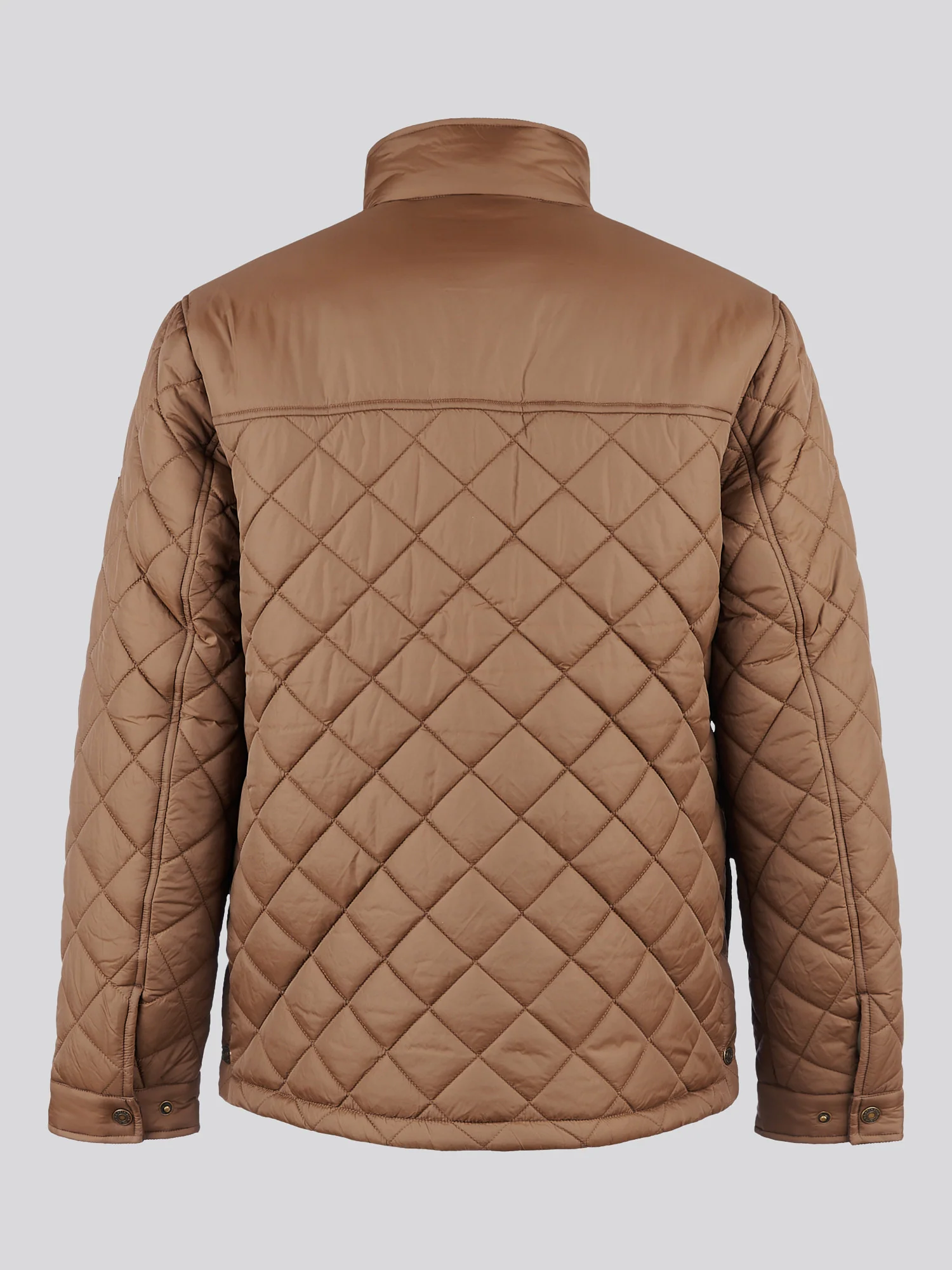 Mens Diamond Quilded Minking Kurtka w kakao - Image 8