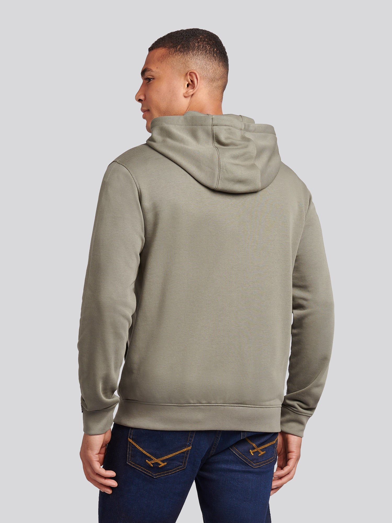 Mens Double Horsemen Loopback Zip Bluza z kapturem w gniewnej bazylii - Image 4