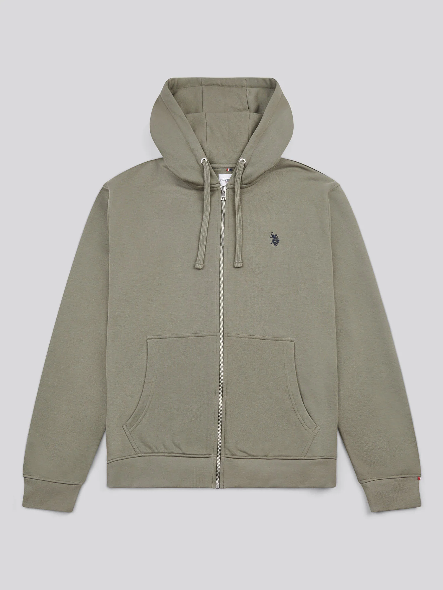 Mens Double Horsemen Loopback Zip Bluza z kapturem w gniewnej bazylii - Image 6