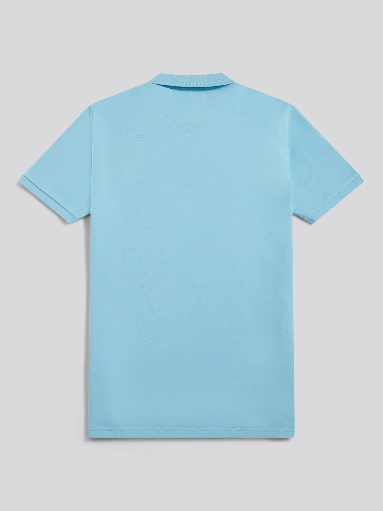 Mens Pique Polo Shirt Air Blue - Image 7