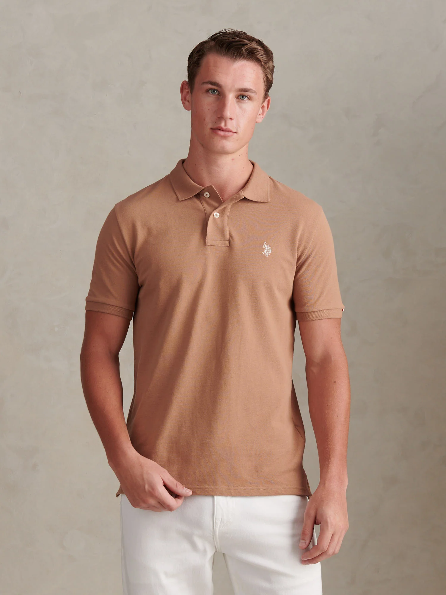 Mens Pique Polo Shirt Burro
