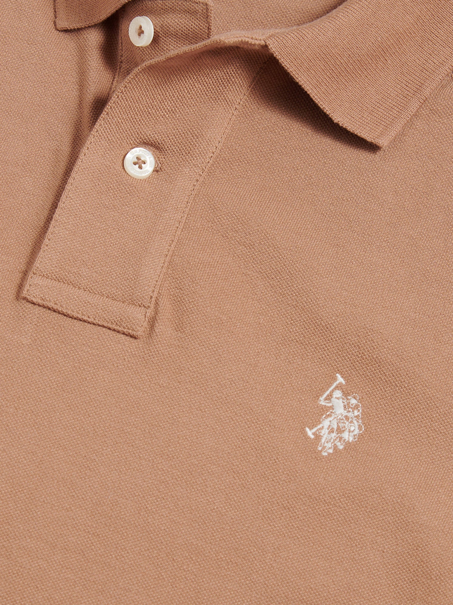 Mens Pique Polo Shirt Burro - Image 7