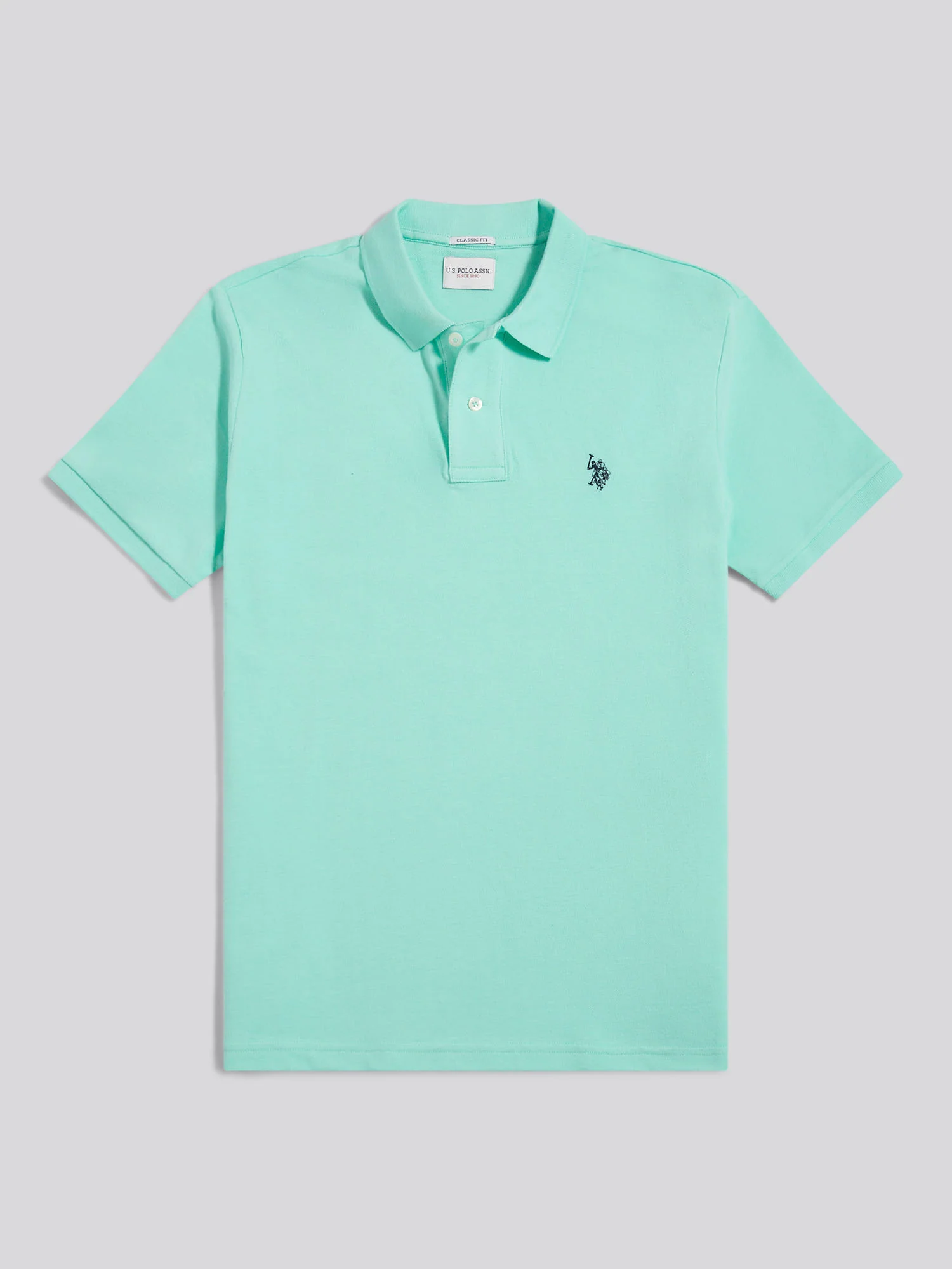 Mens Pique Polo Shirt Ice Green