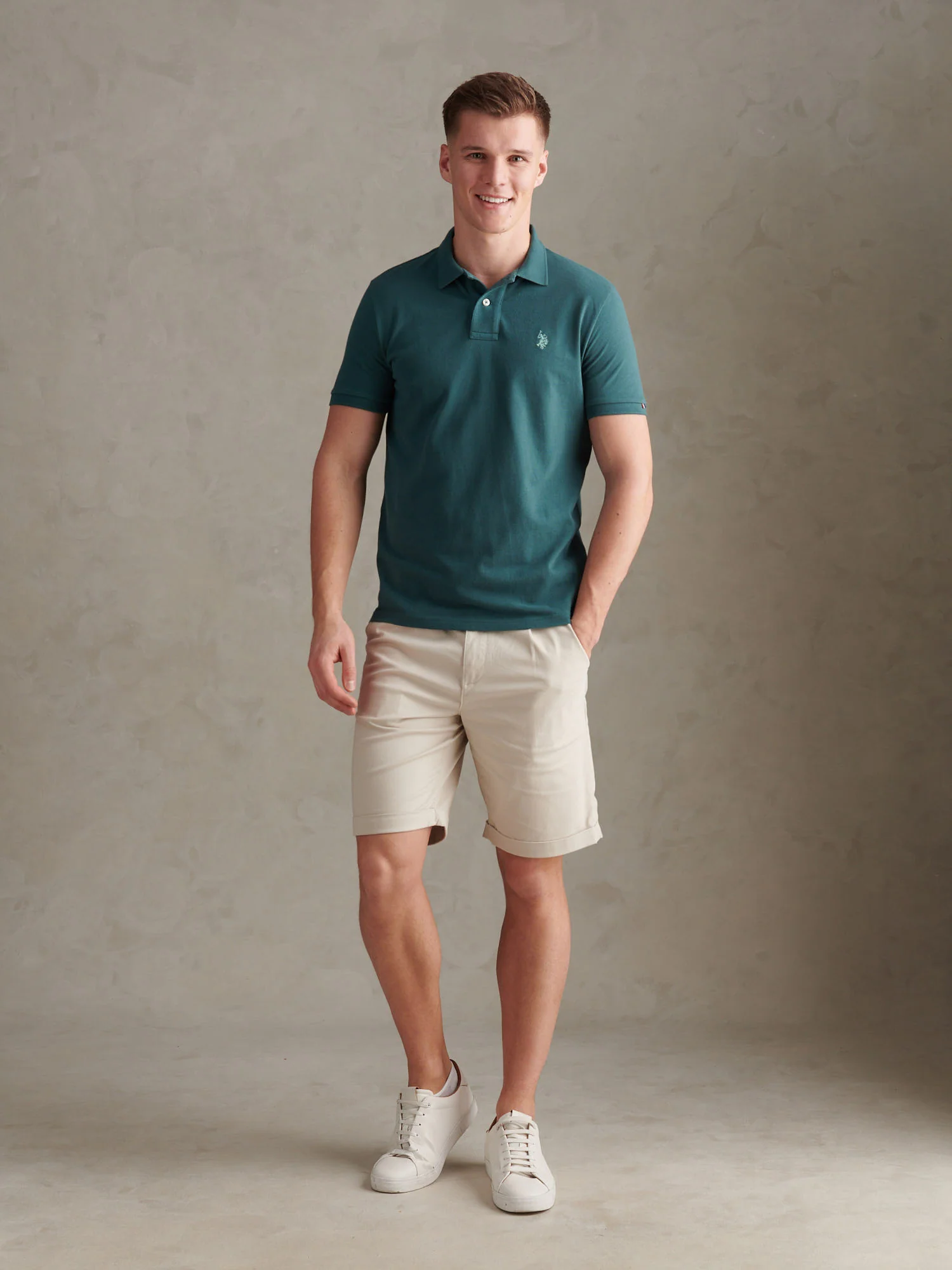Mens Pique Polo Shirt Mediterranea - Image 3