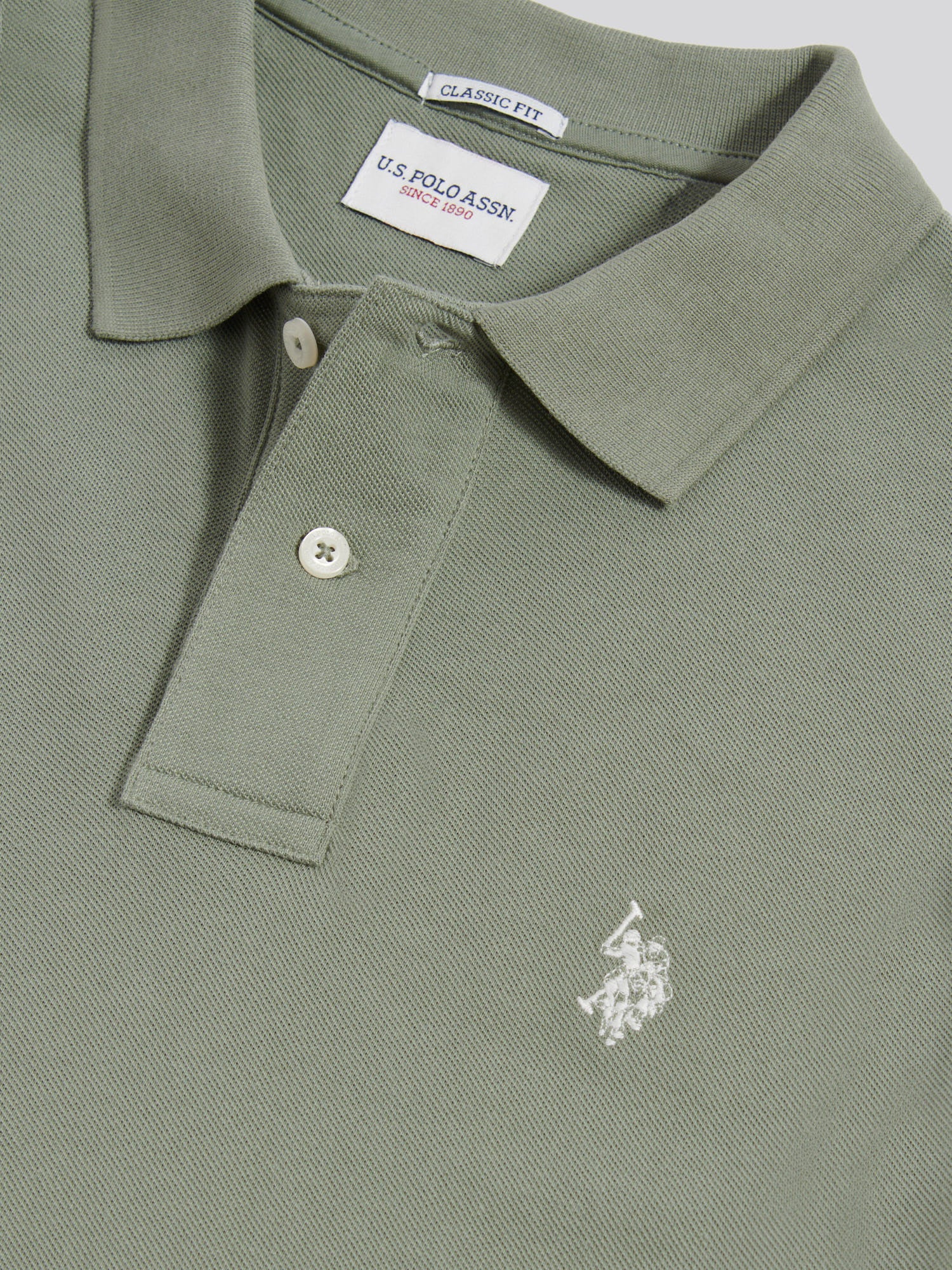 Mens Pique Polo Shirt Sea Spray - Image 7
