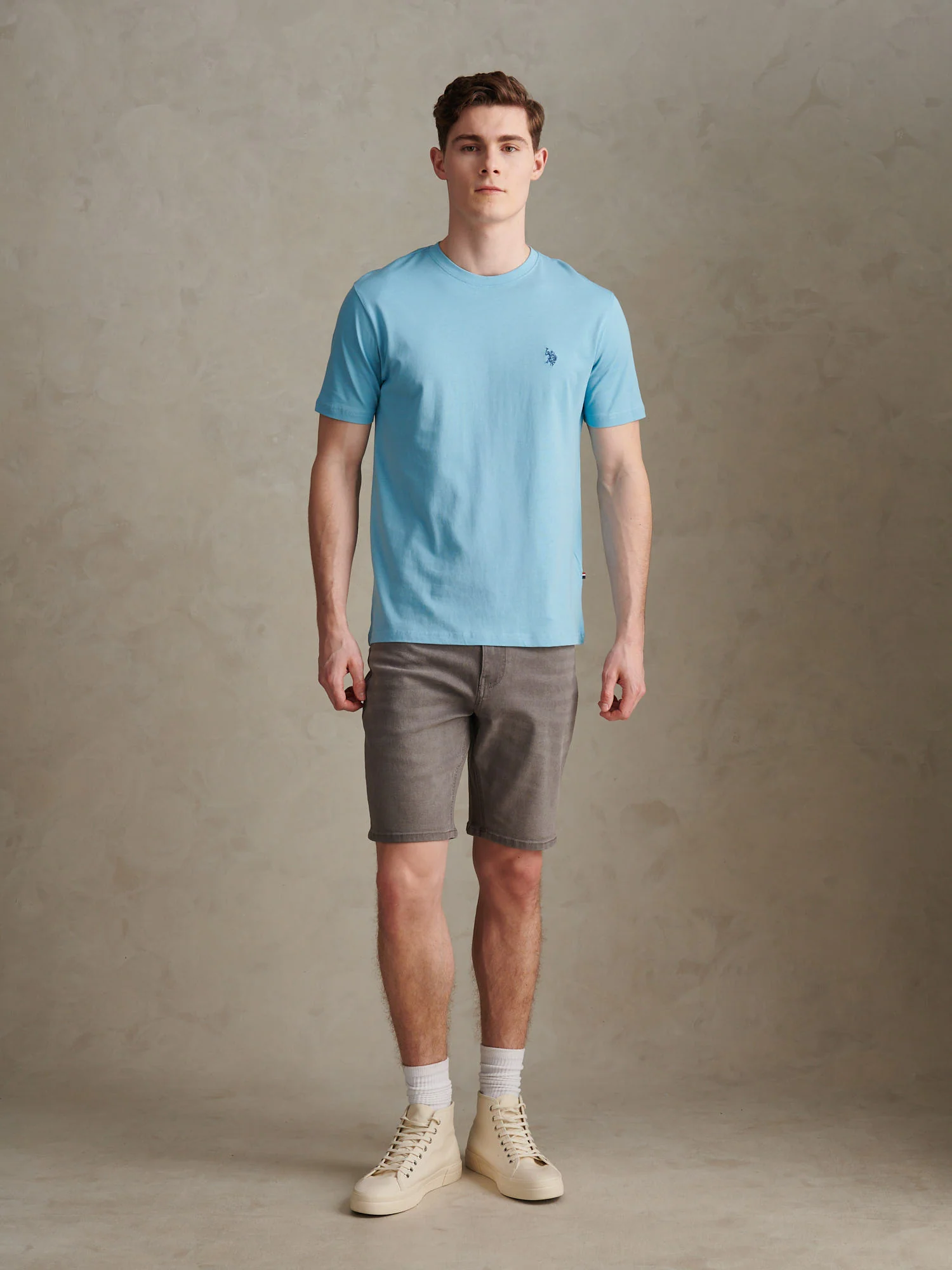 Mens Double Horsemen T-Shirt Air Blue - Image 3