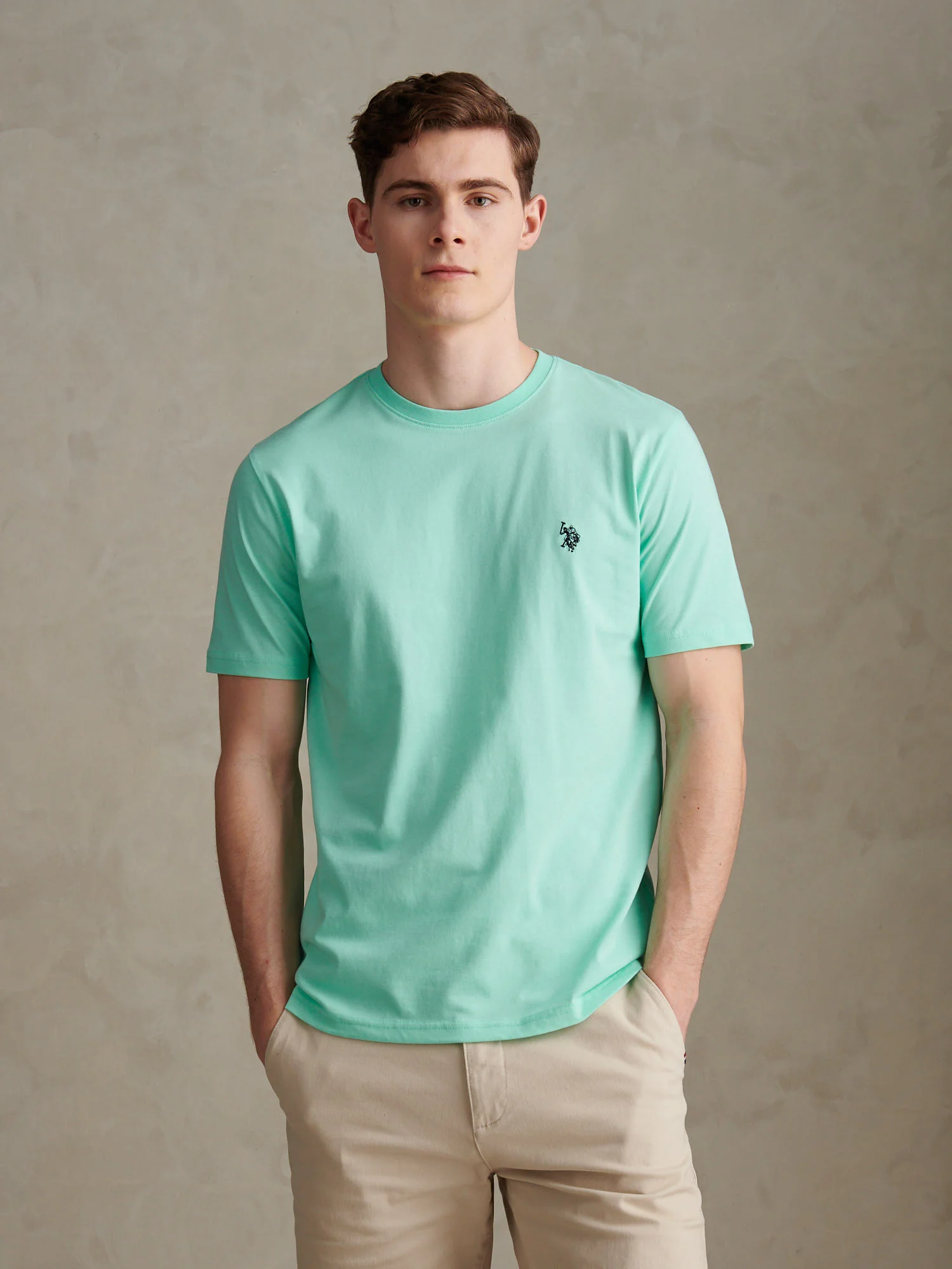 Mens Double Horsemen T-Shirt Ice Green