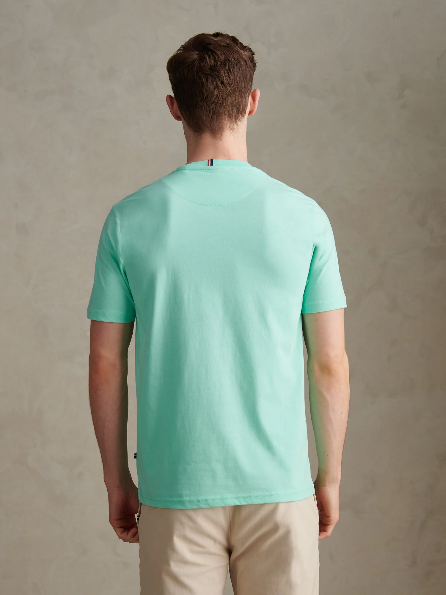 Mens Double Horsemen T-Shirt Ice Green - Image 4