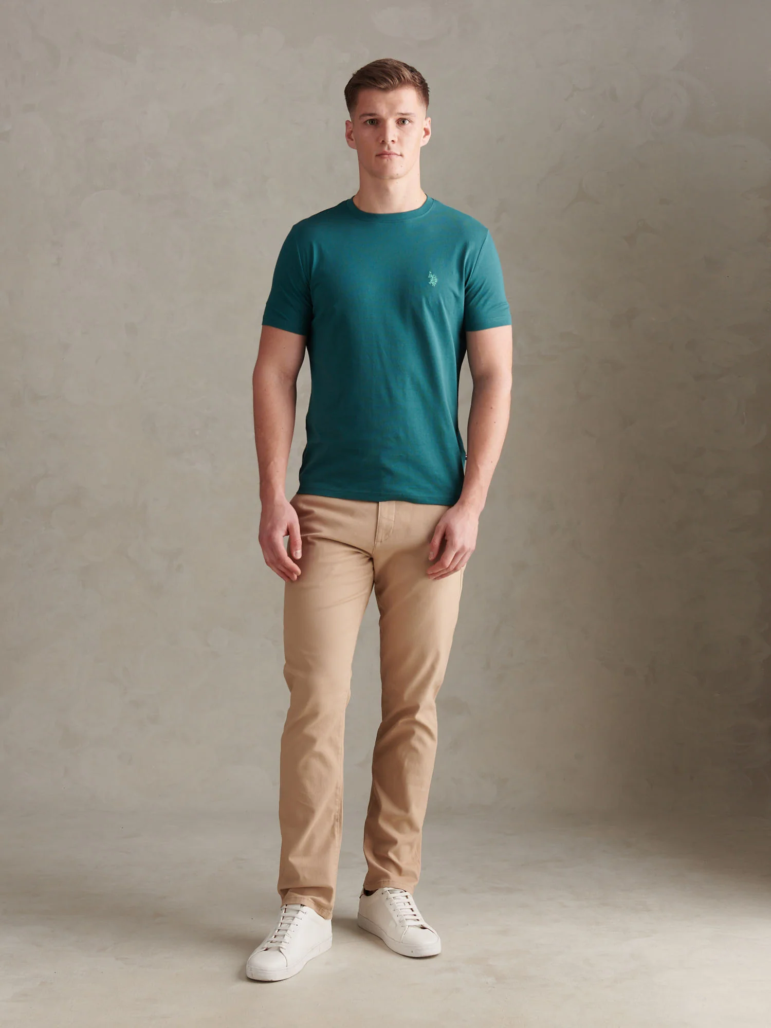 Mens Double Horsemen T-Shirt Mediterranea - Image 3