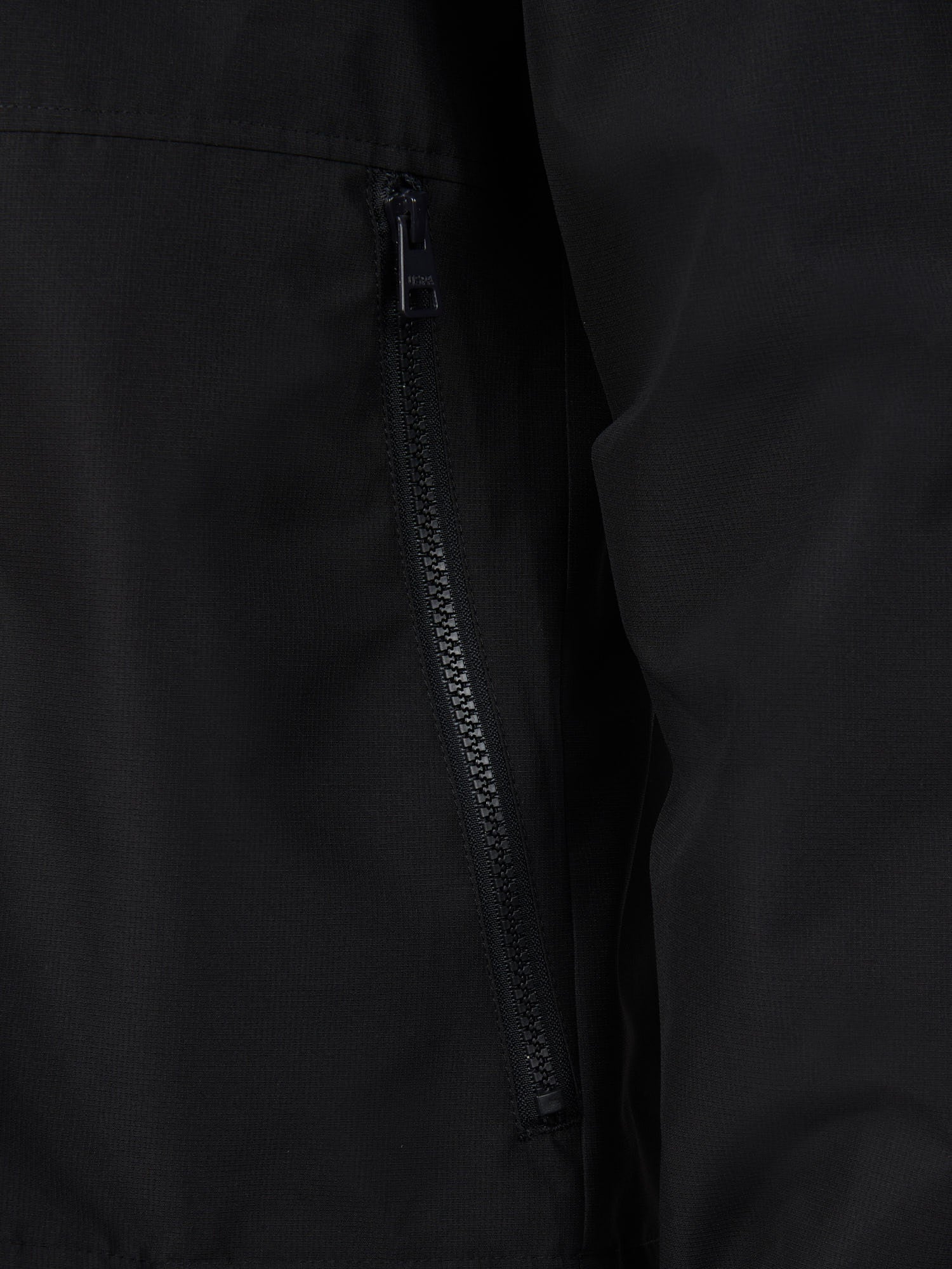 Mens Hooded Windbreaker Black Bright White DHM - Image 12