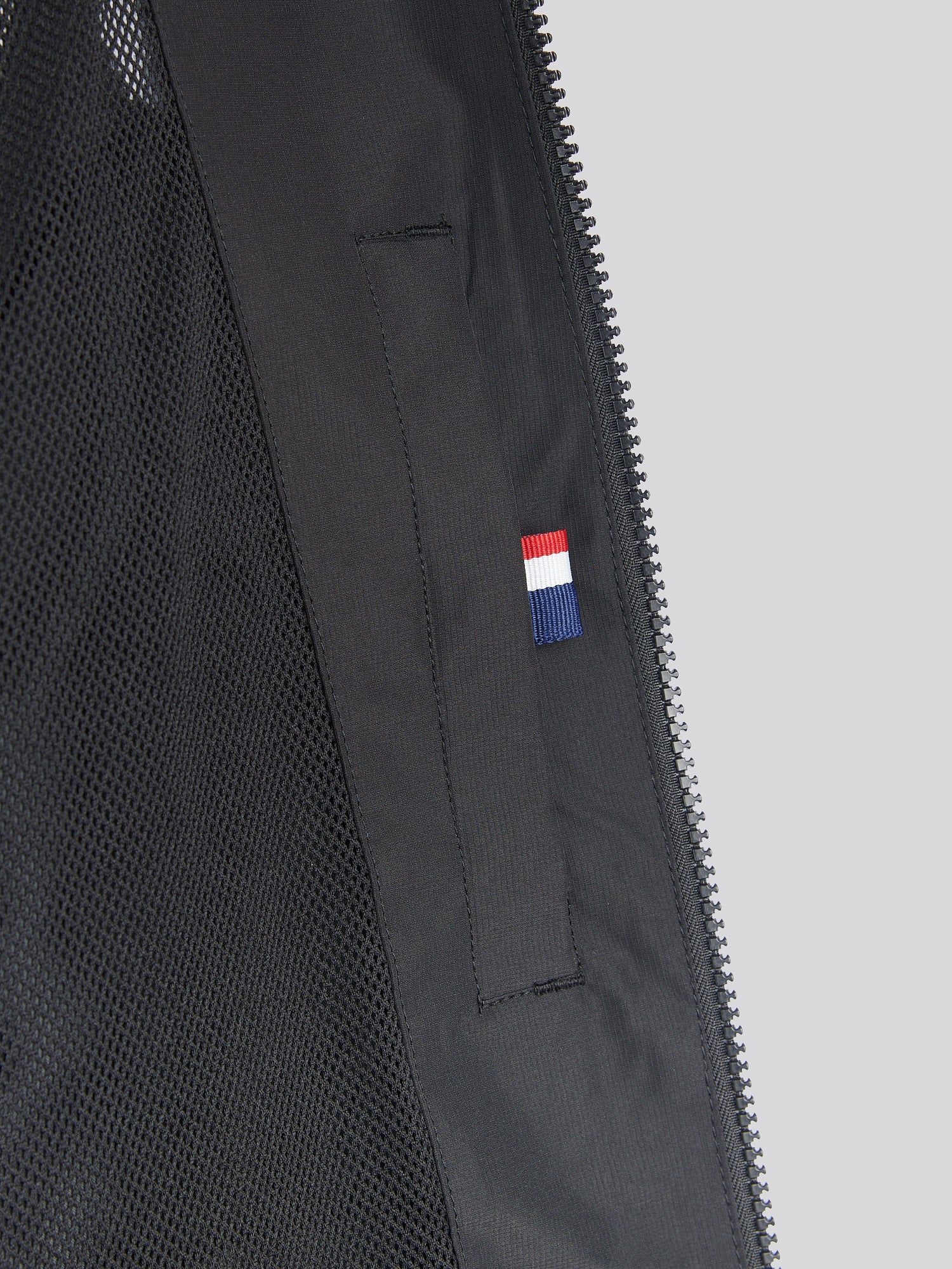 Mens Hooded Windbreaker Black Bright White DHM - Image 14
