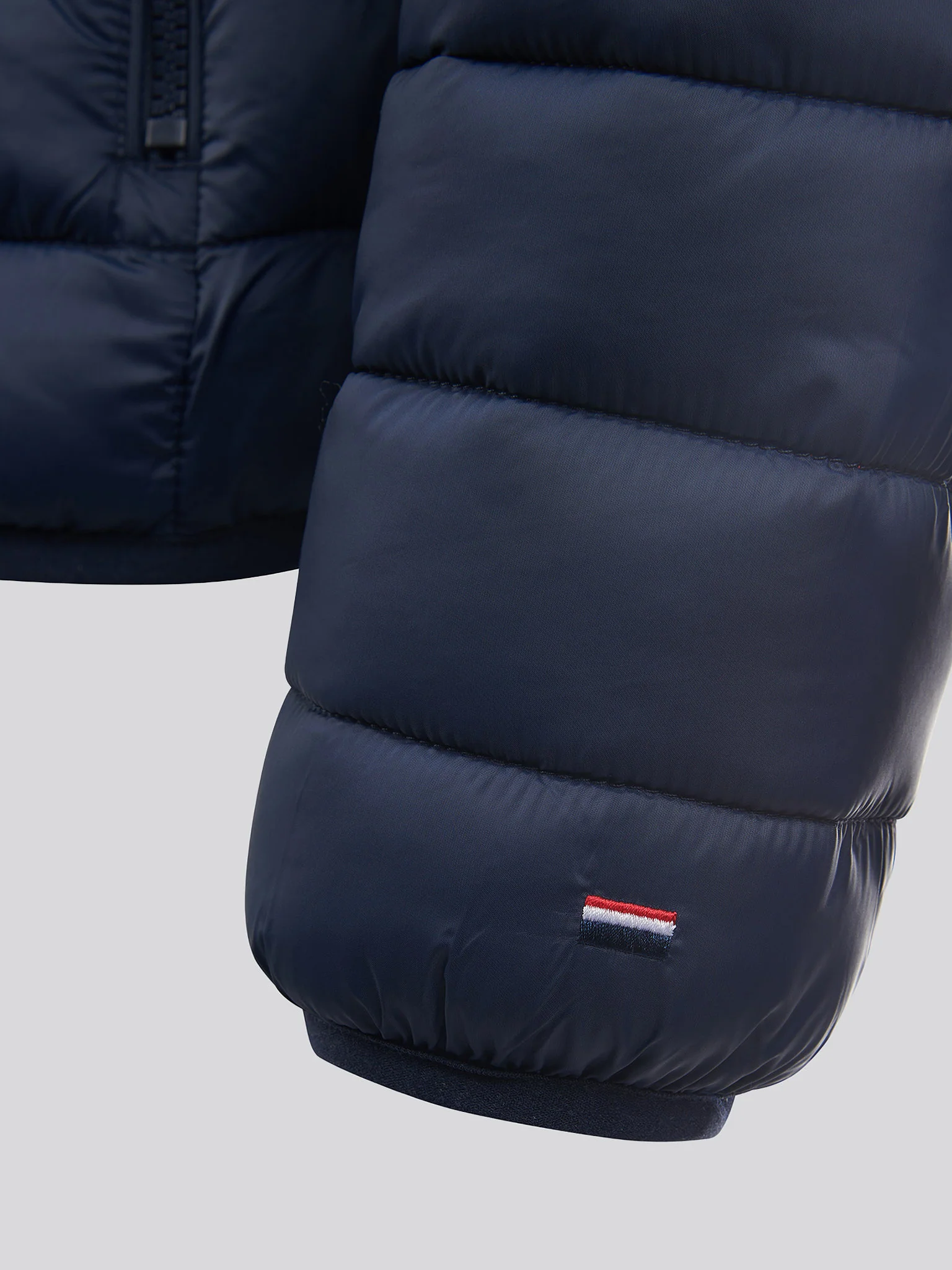 Mens Lightweight Połączona pikowana kurtka w ciemnym szafirowym granatowym/haute Red DHM - Image 11