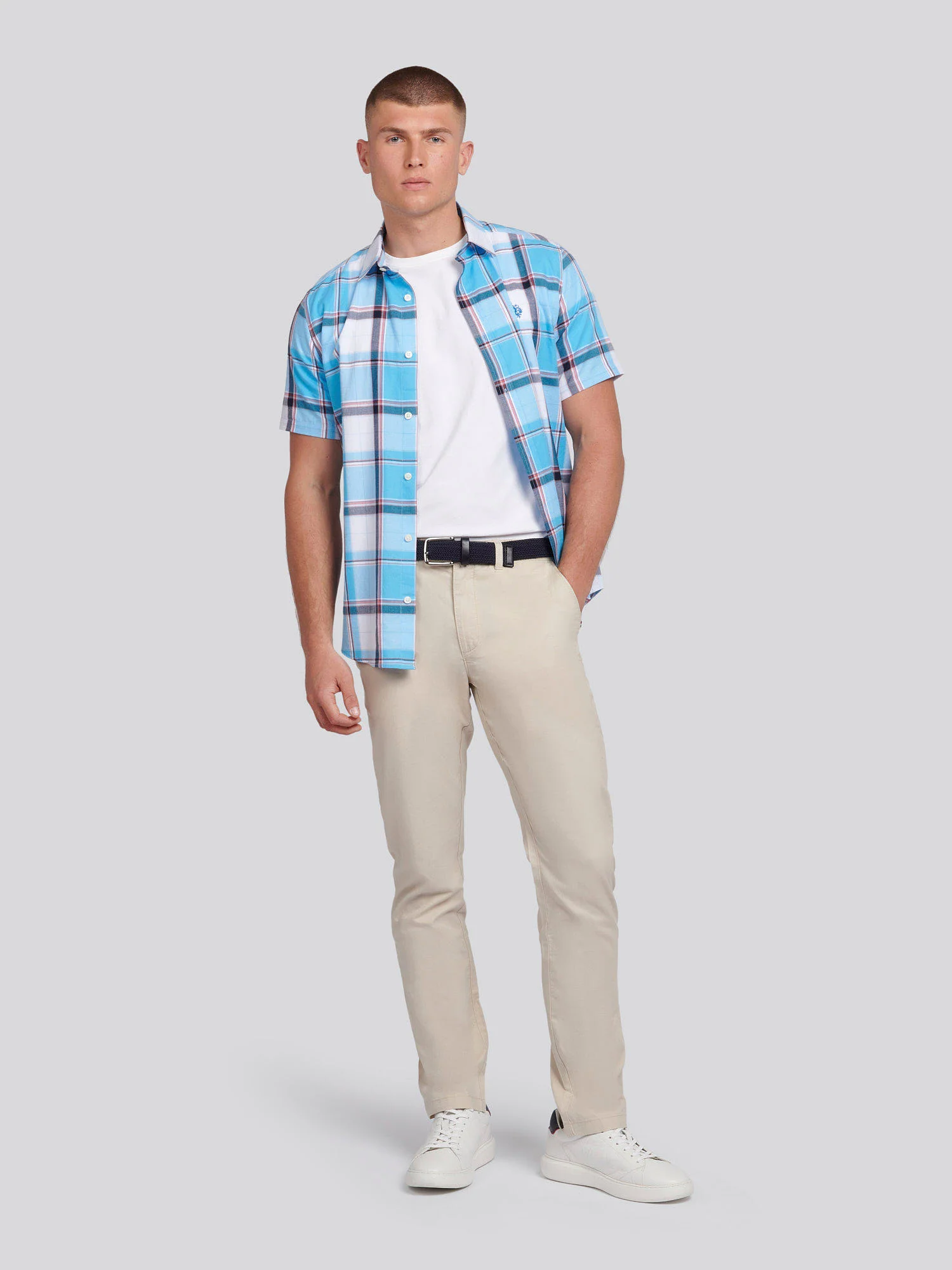 Mens Linen Blend Chino we francuskim dębu - Image 3