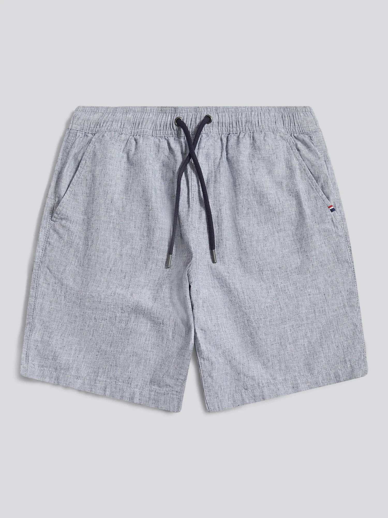 Mens Linen Blend Shortstring w ciemnym szafirowym granatowym/księżycowym niebieskim DHM - Image 6