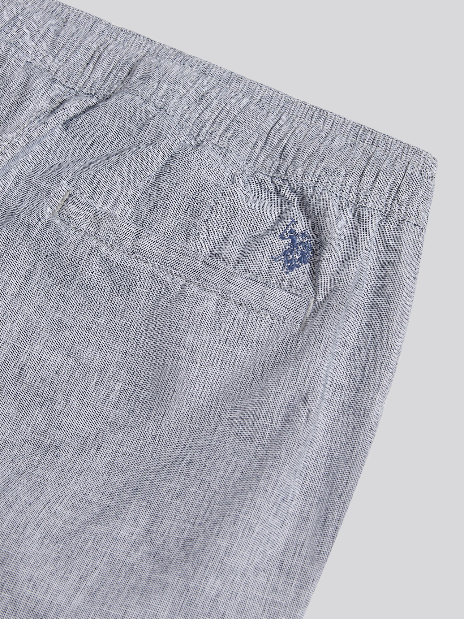 Mens Linen Blend Shortstring w ciemnym szafirowym granatowym/księżycowym niebieskim DHM - Image 8