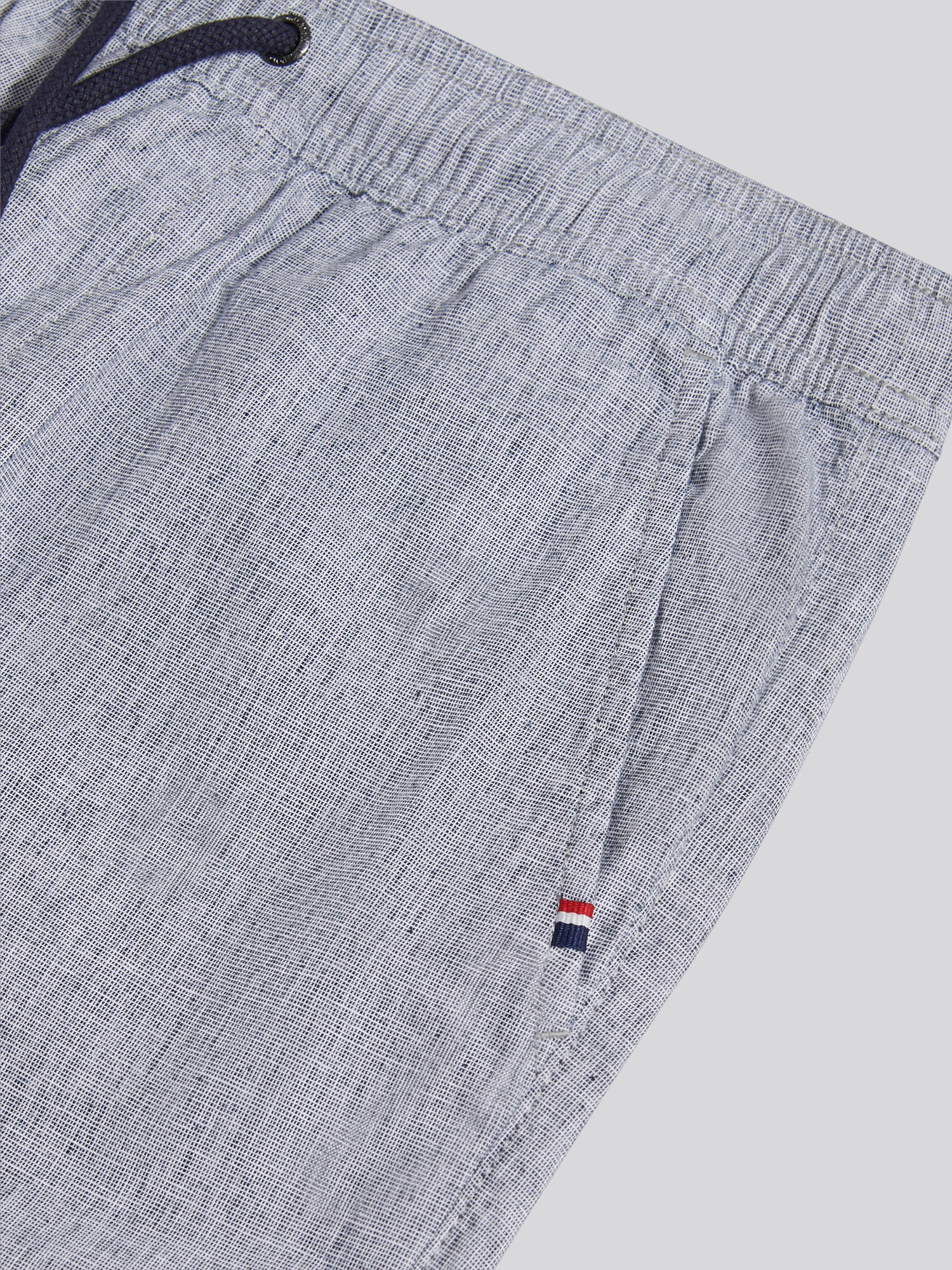 Mens Linen Blend Shortstring w ciemnym szafirowym granatowym/księżycowym niebieskim DHM - Image 9