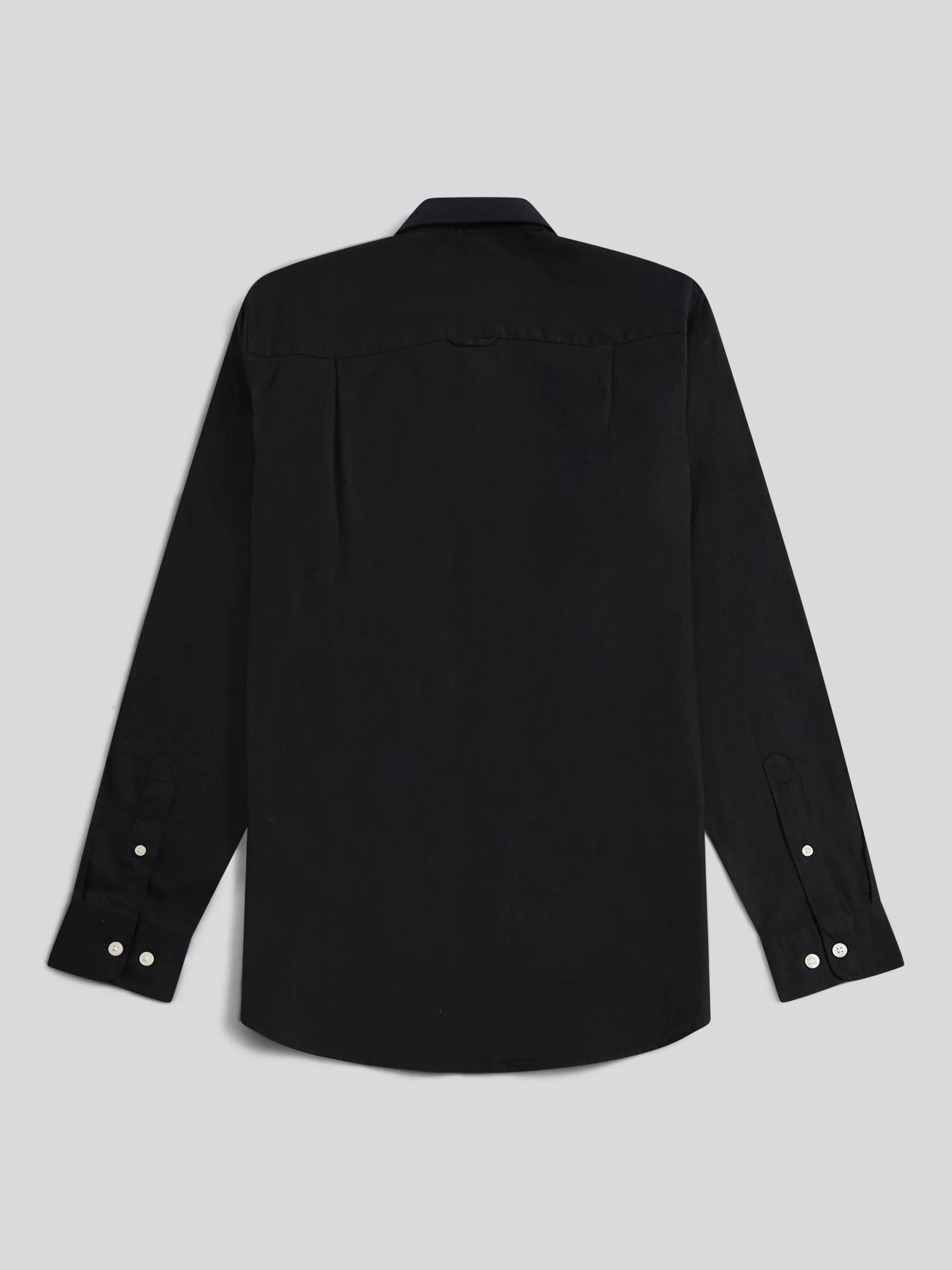 Mens Linen Blend Shirt Black - Image 2