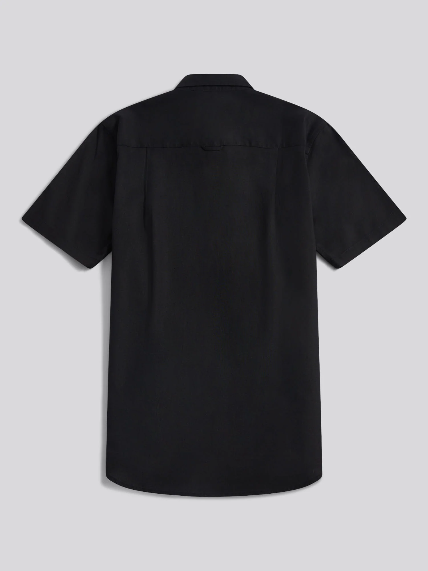 Mens Linen Blend Short Sleeve Shirt Black - Image 2
