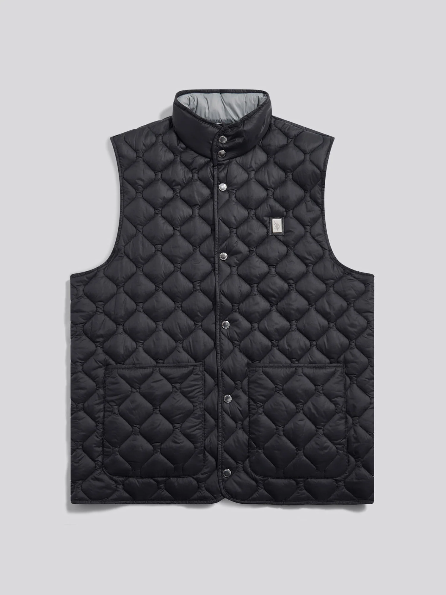 Mens Onion Quilt Lightweight Gilet Black - Image 6